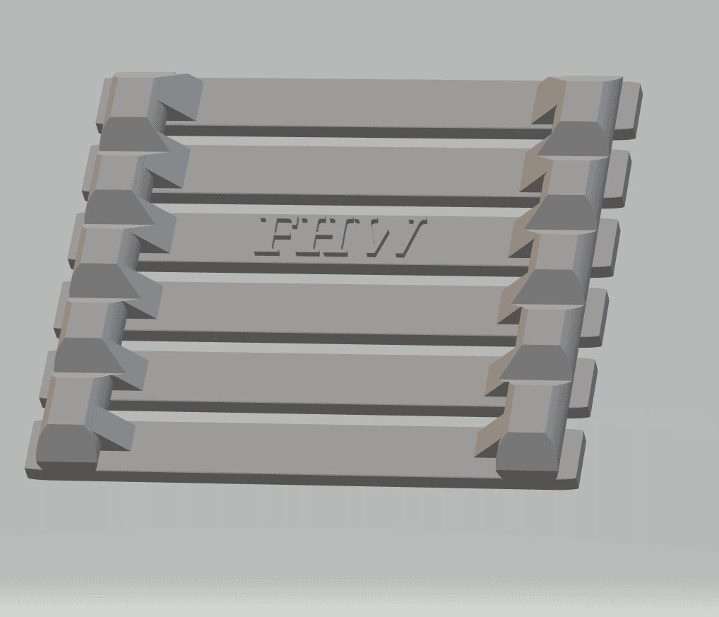 FHW: 28mm scale Simple bridge 3d model