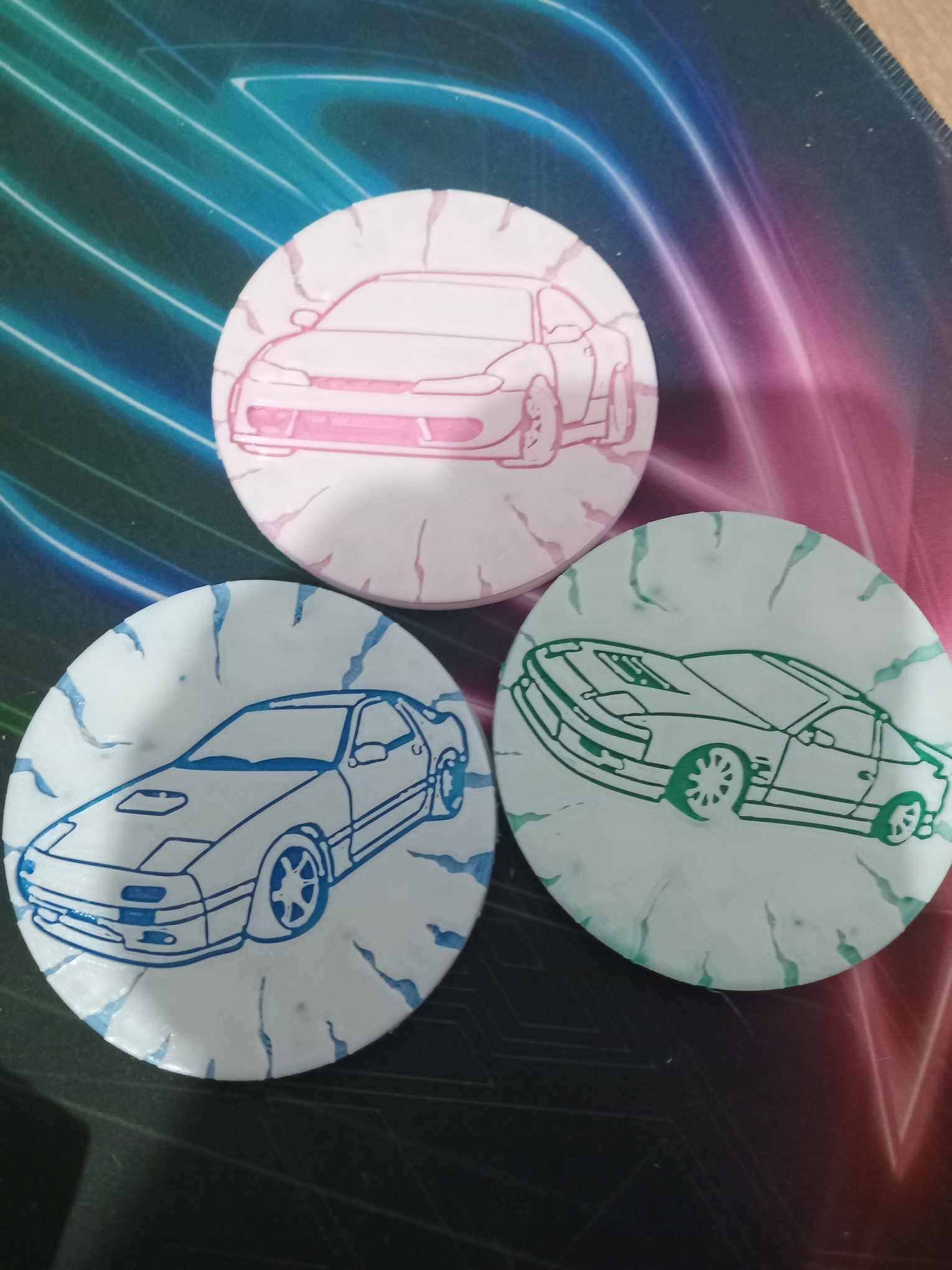 Jdm Cars Coasters 3d model