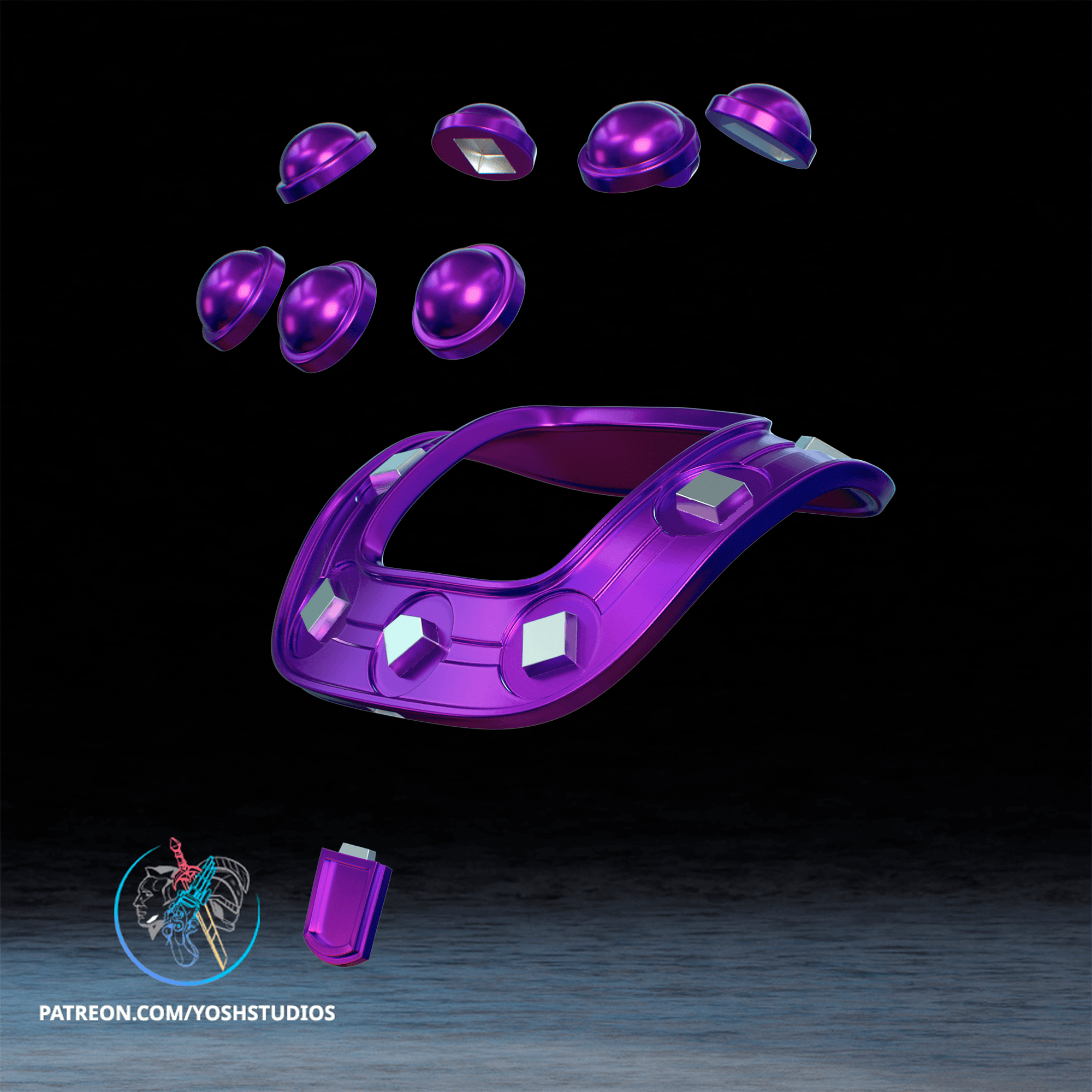 Magneto '97 Collar 3d model