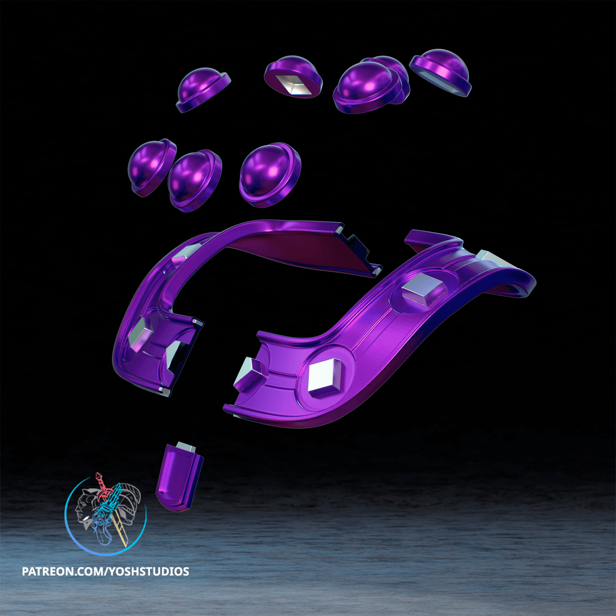 Magneto '97 Collar 3d model