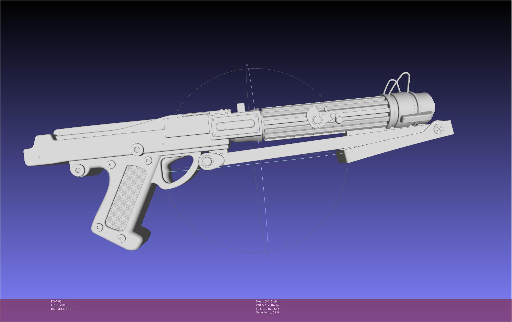 Star Wars DC15 Clone Trooper Blaster 3d model