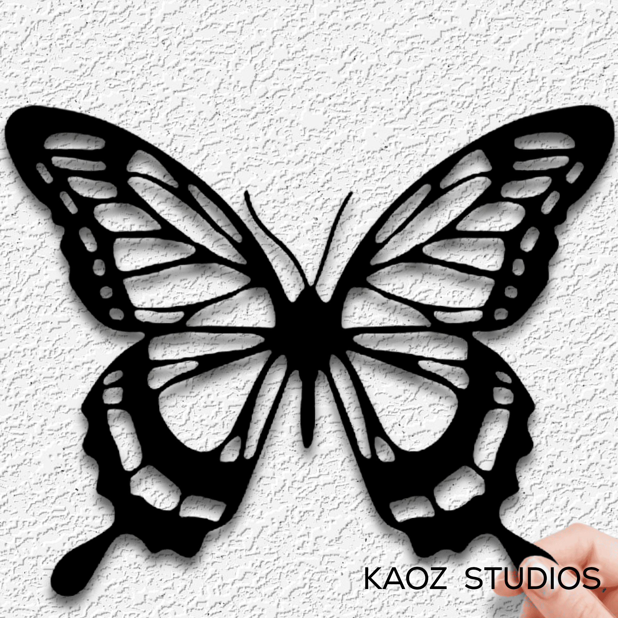 swallowtail butterfly wall art insect wall decor garden decoration 3d model