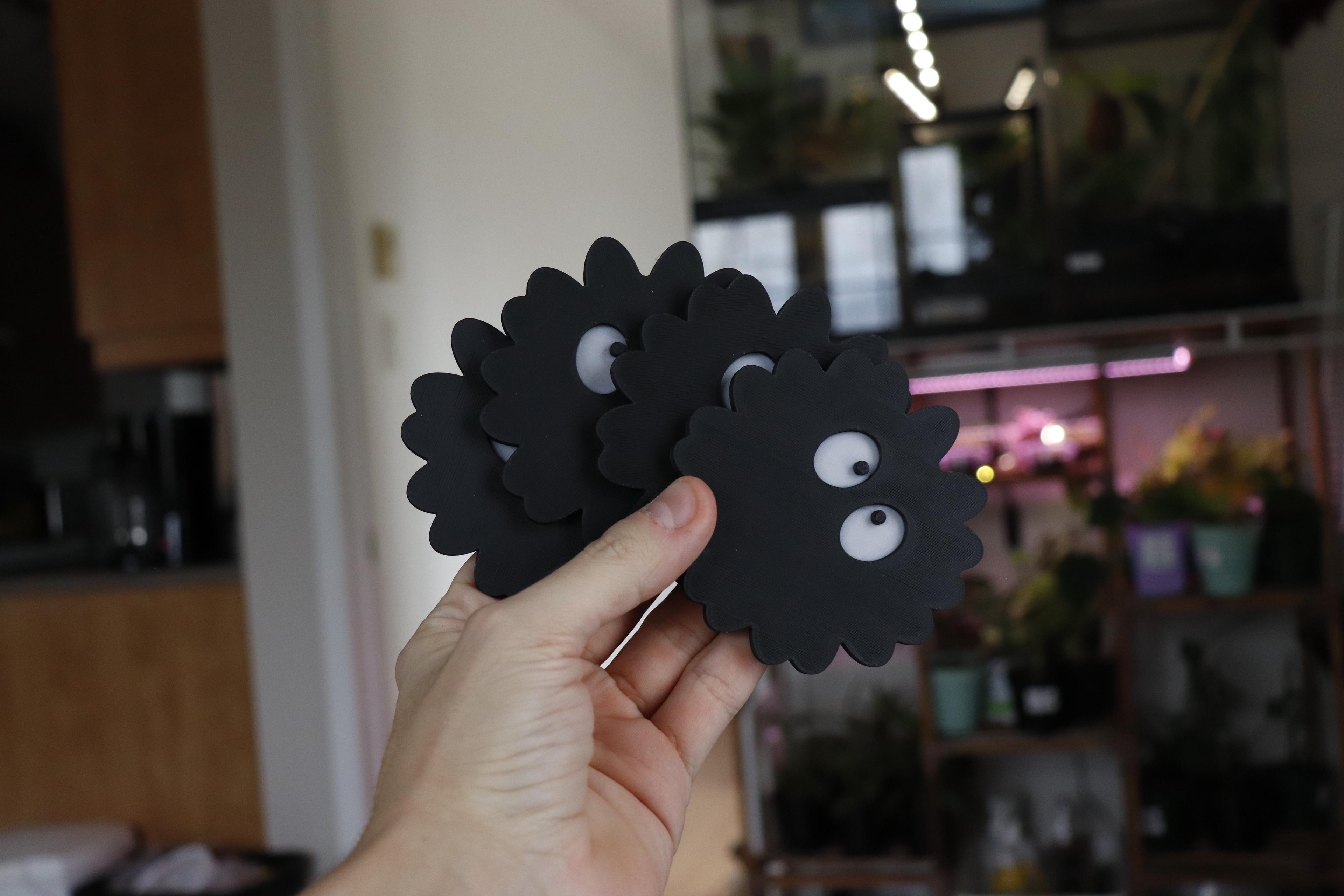 Soot Sprite Coasters 3d model