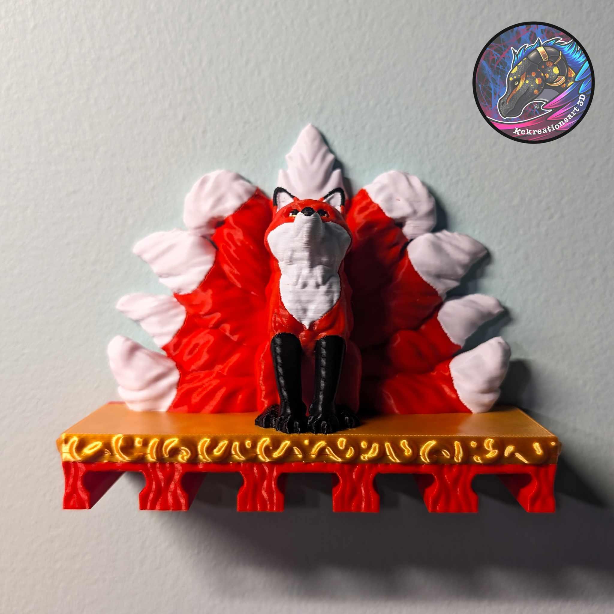 Kitsune Scroll Keychain Holder 3d model