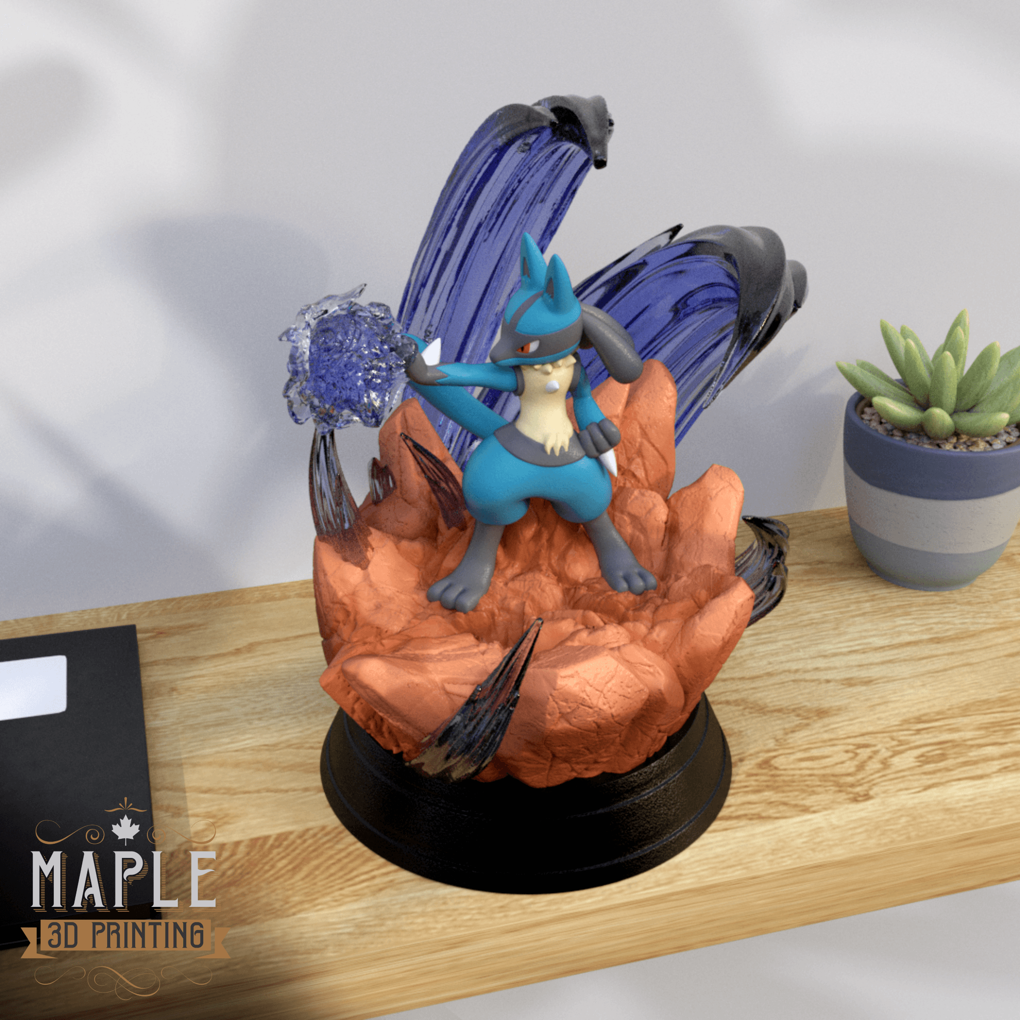 Lucario Diorama - Pokemon - Supported 3d model