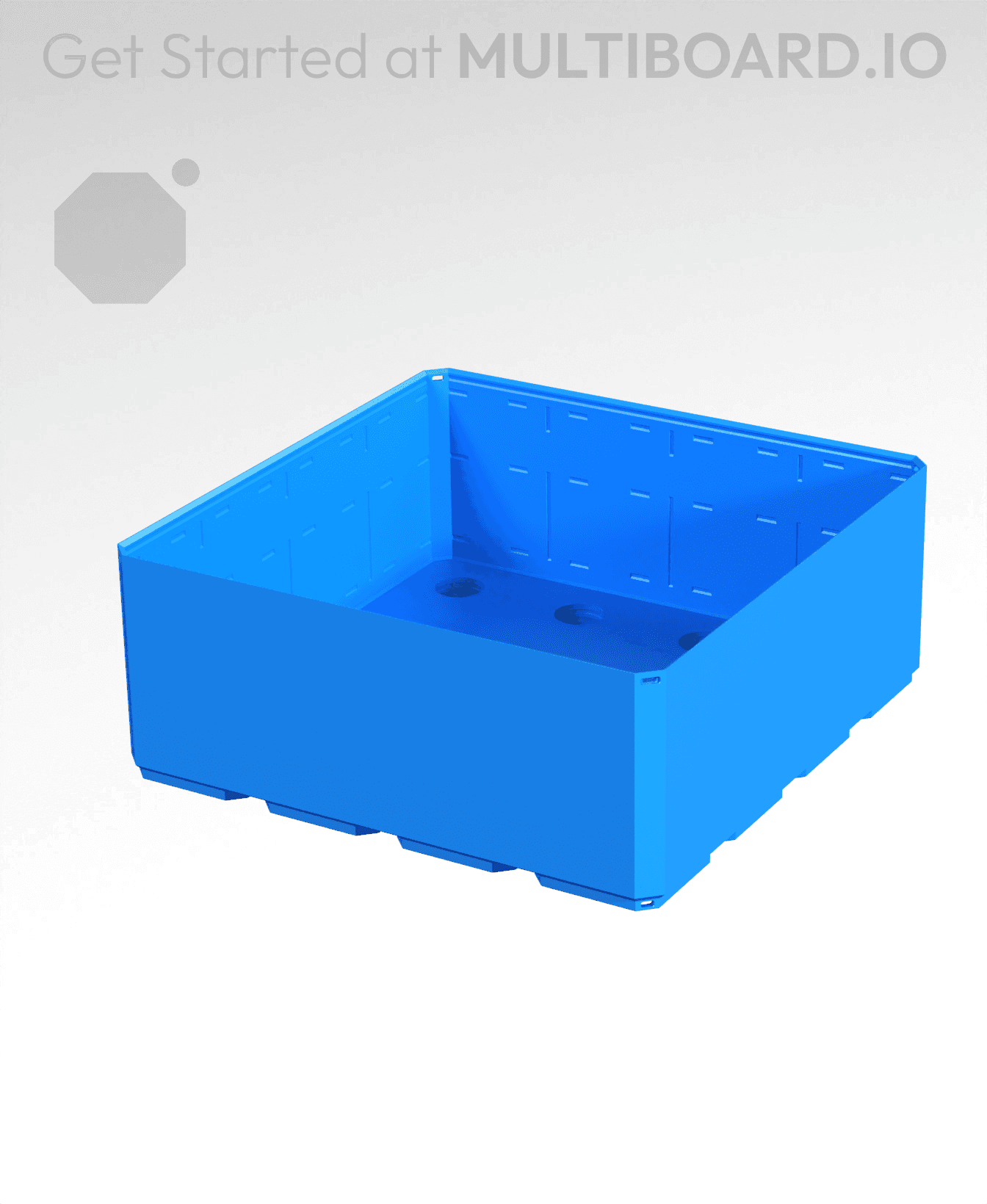 4x4x1·5, Lock Hole Base, Multigrid Bin 3d model