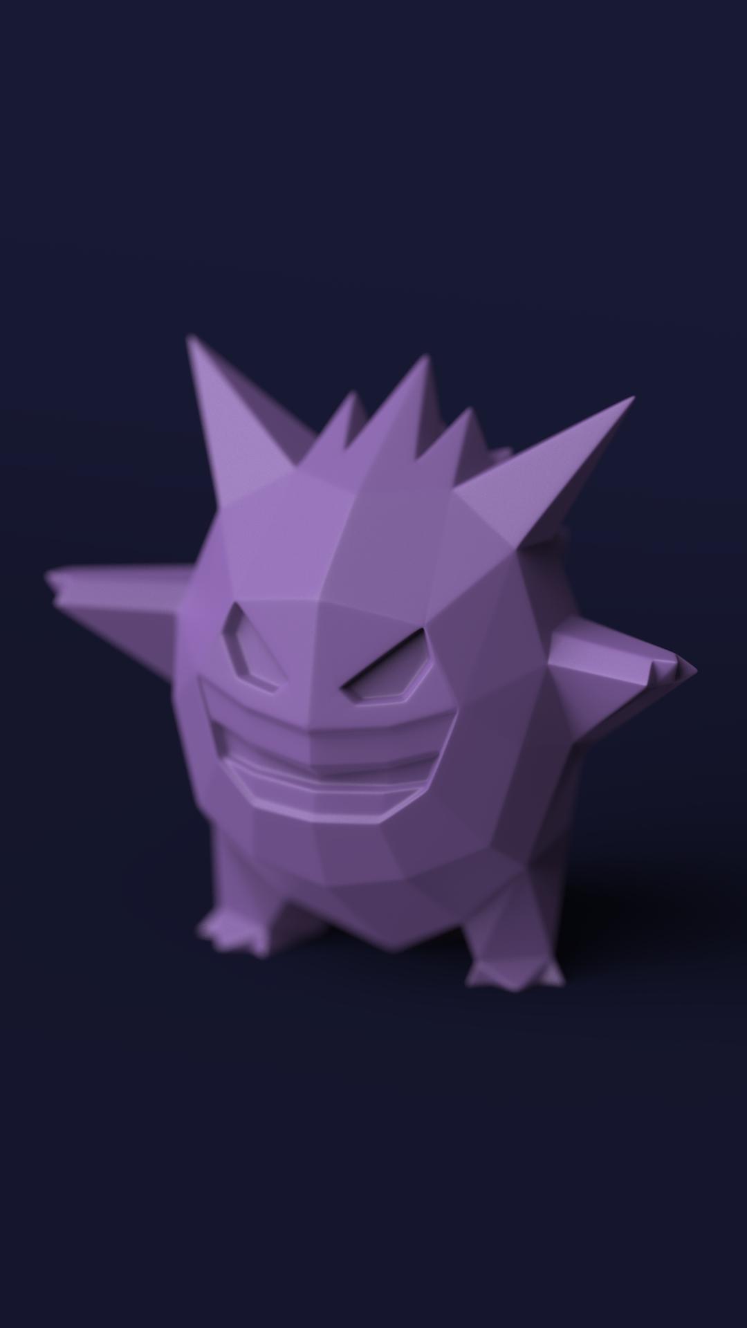 Low-poly Gengar 3d model