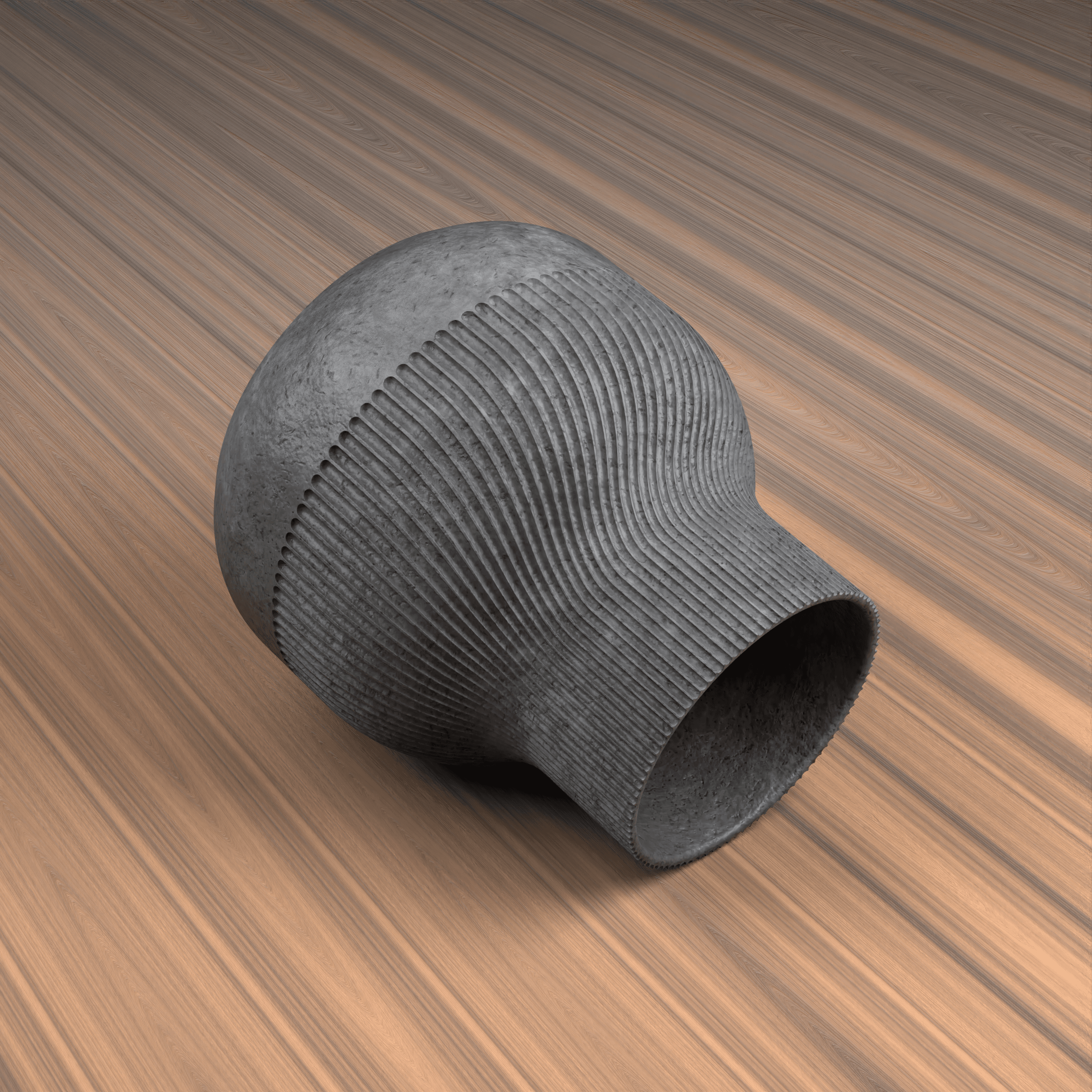 SPIRAL GROOVED VASE 3d model