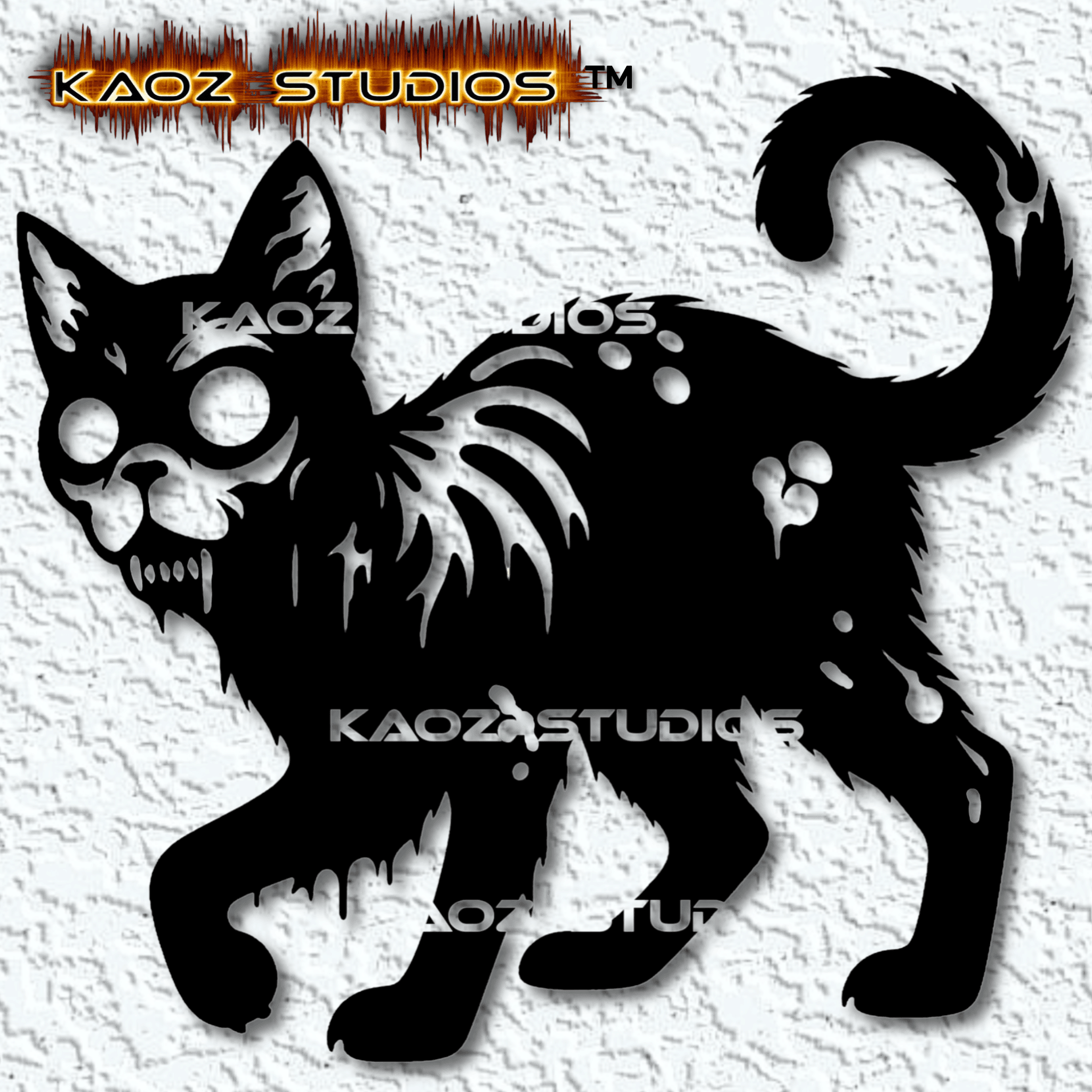 Zombie Cat Wall Art Zombie Kitty Wall Decor Halloween Decoration 3d model