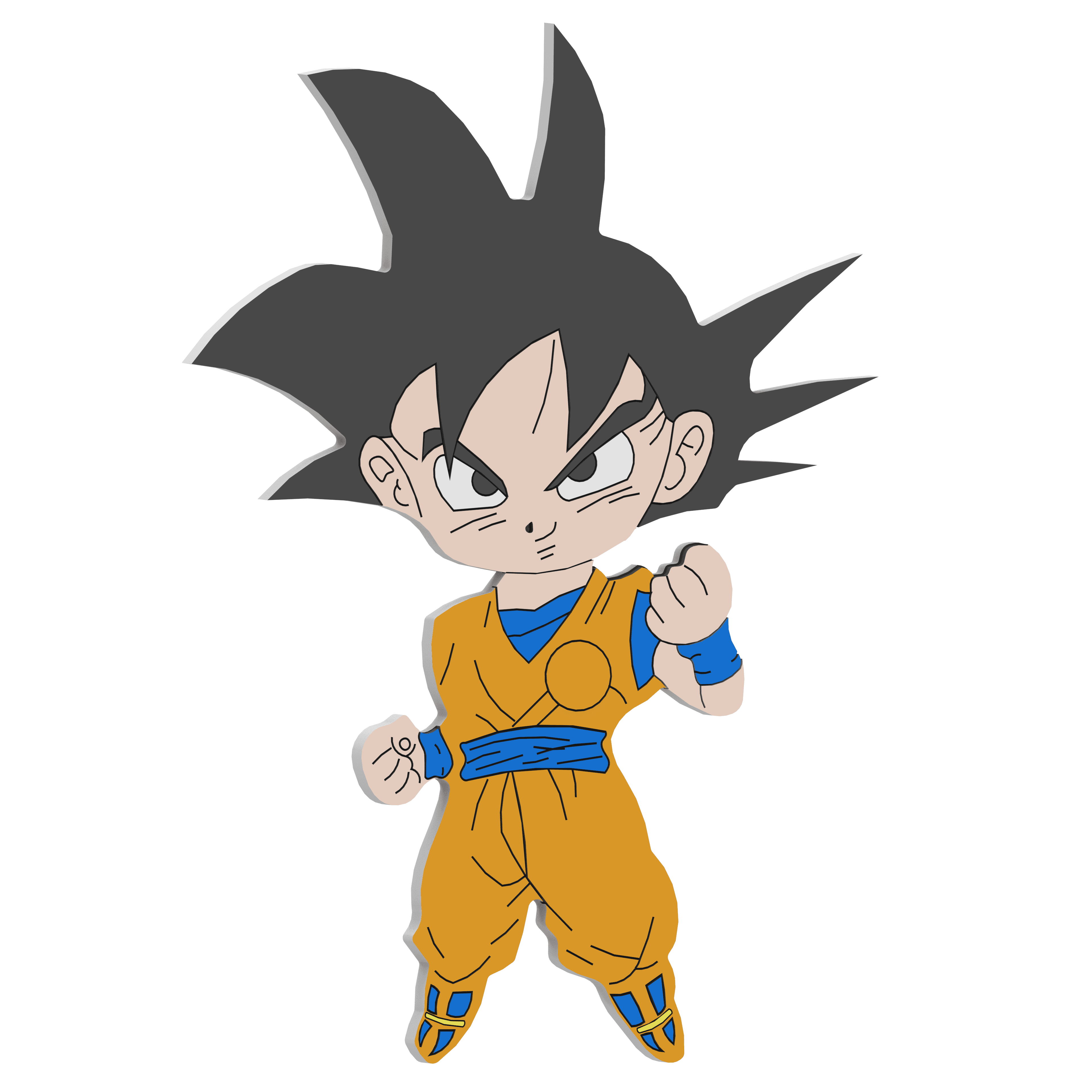 Goku Keychain 2 3d model