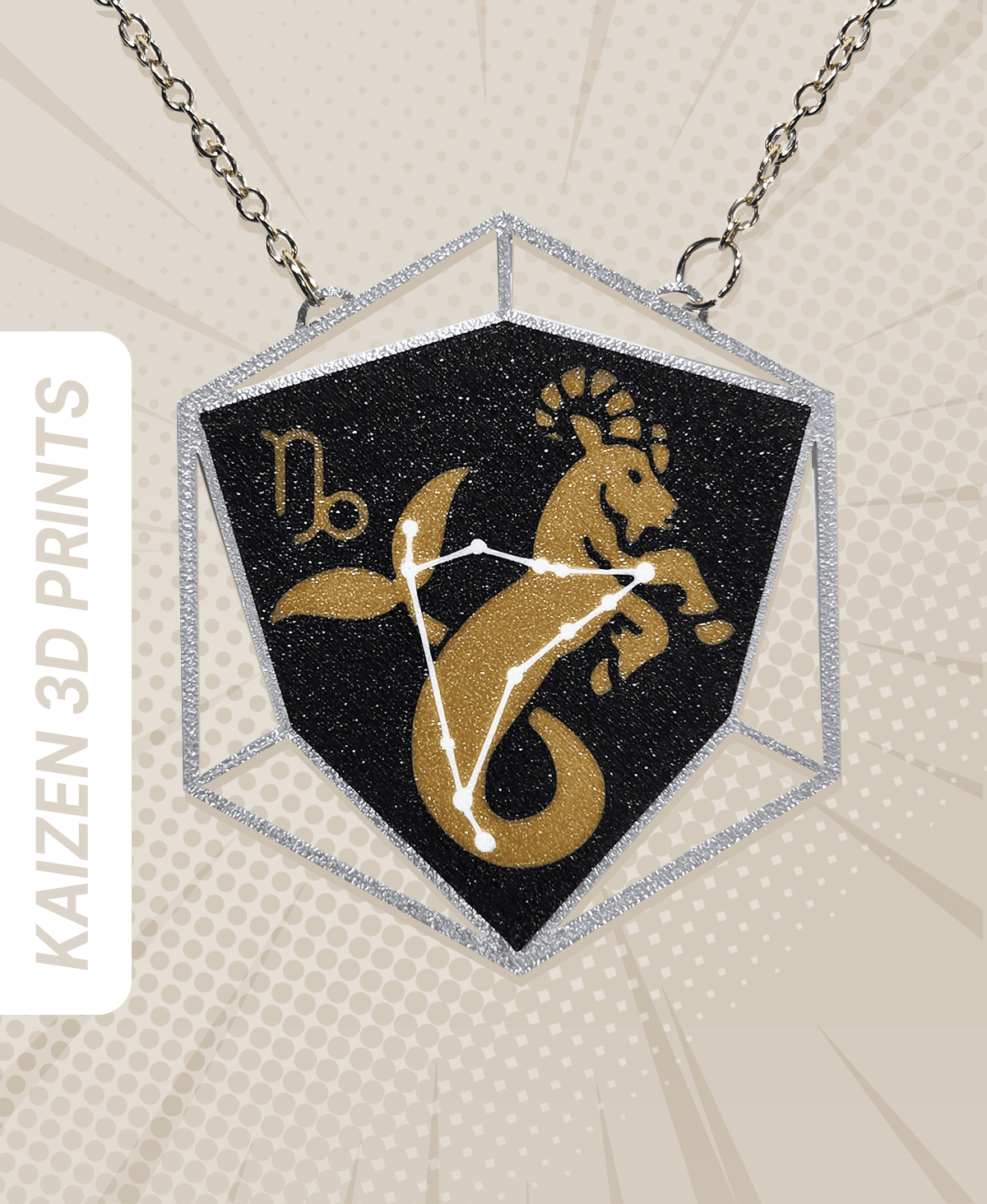 Capricorn Astrology Pendant 3d model