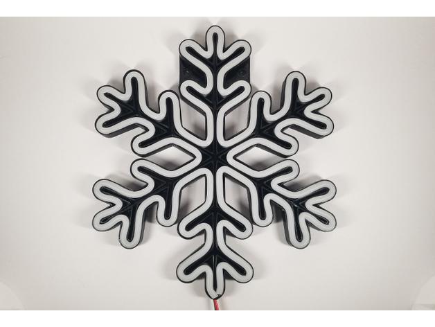 Minimalist Snowflake LED Neon Sign - Winter / Christmas Decorations  3d model