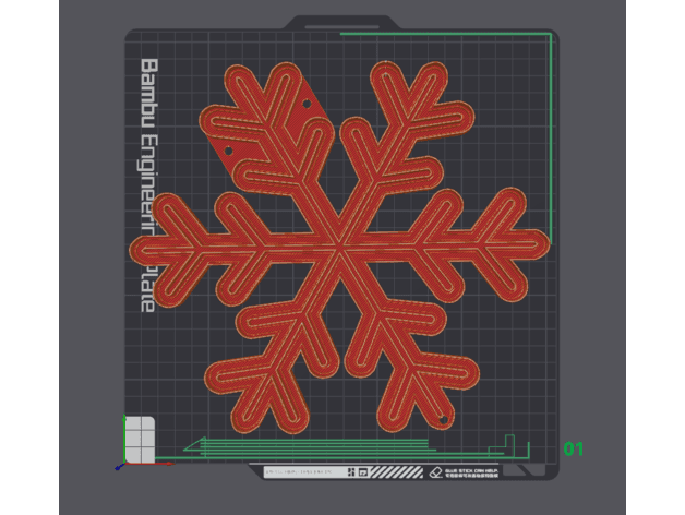 Minimalist Snowflake LED Neon Sign - Winter / Christmas Decorations  3d model