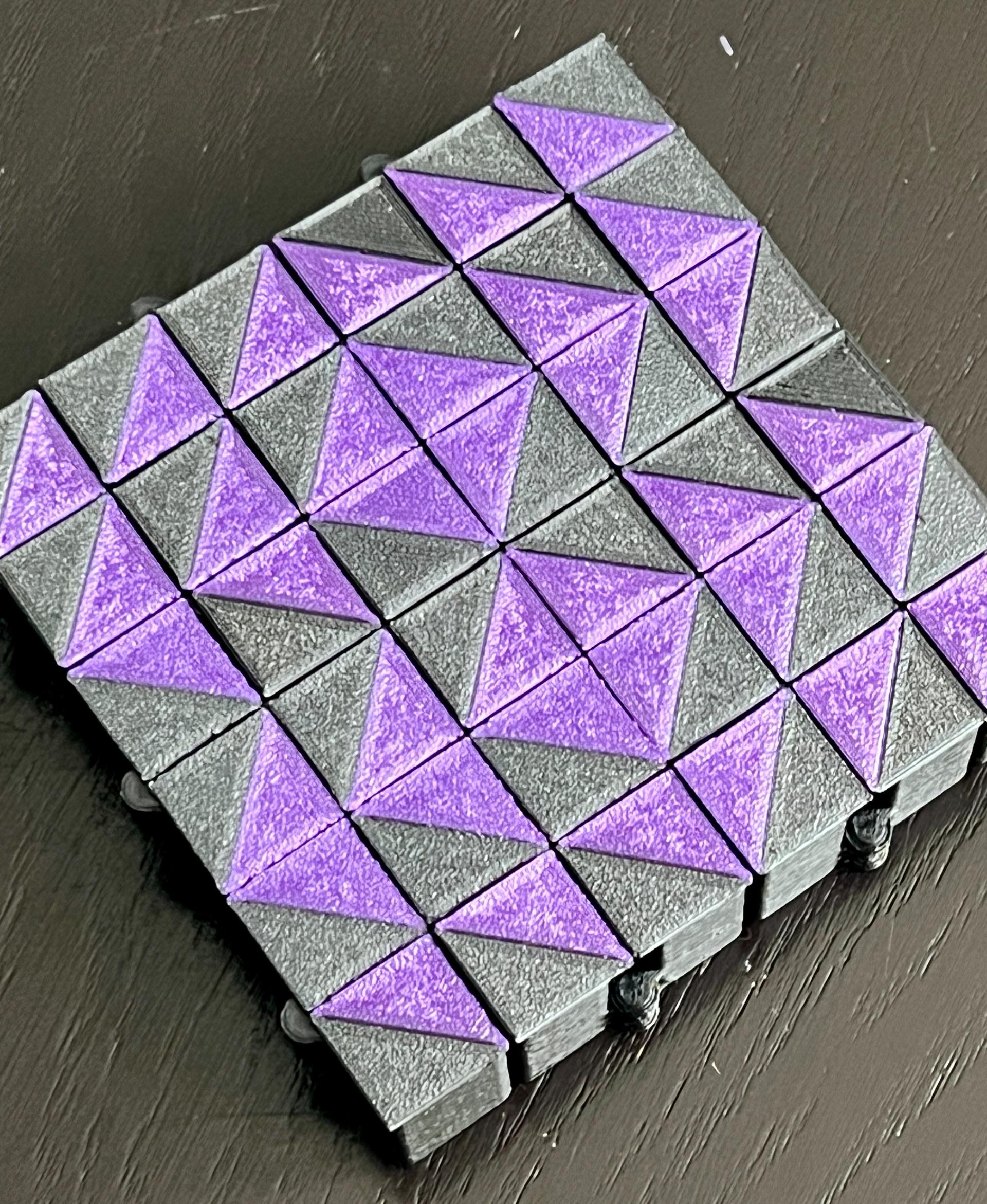 Auxetic Tile // 18mm Diagonal Split 3d model