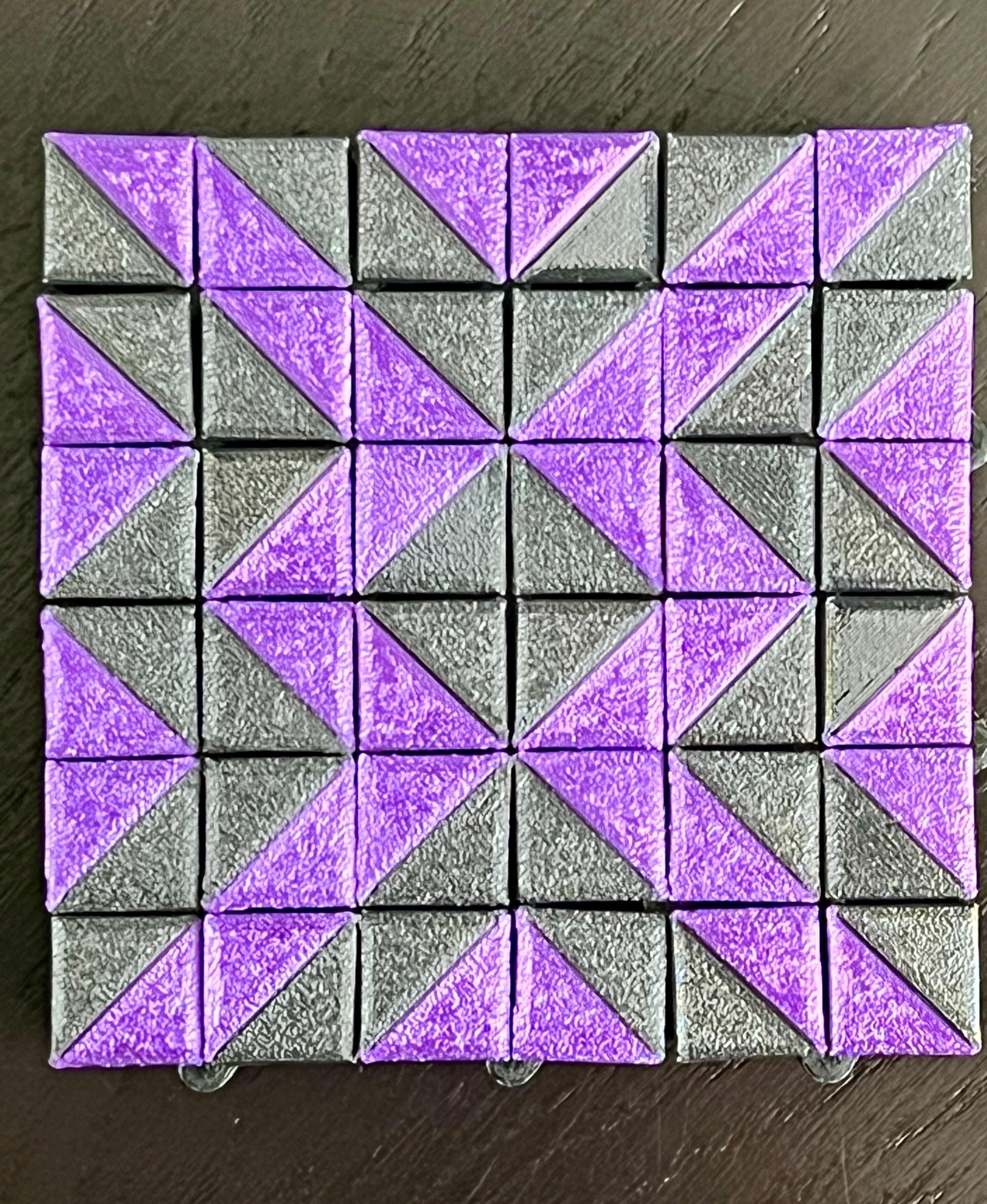 Auxetic Tile // 18mm Diagonal Split 3d model