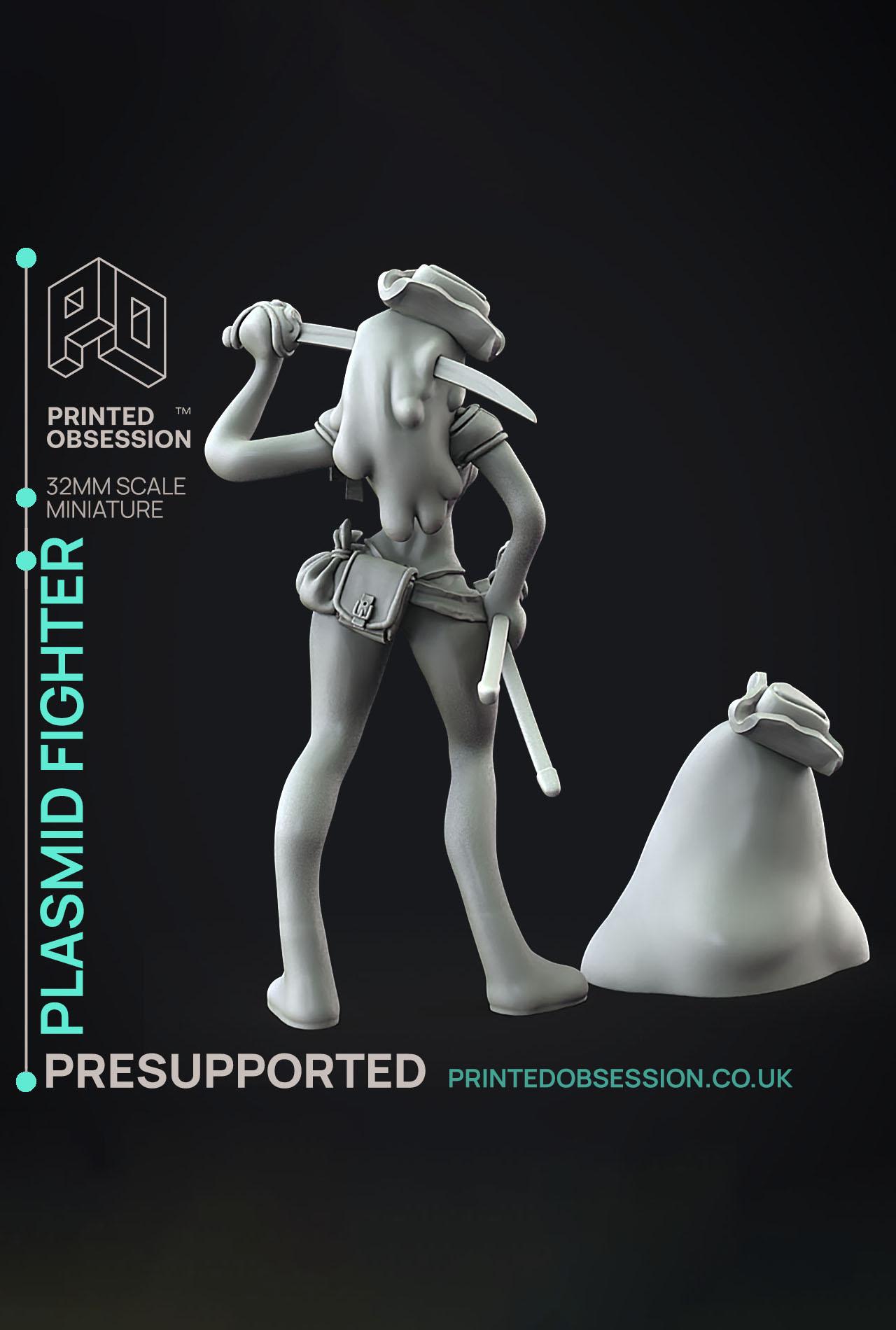 Plasmoid Pirate - Weird Shores - PRESUPPORTED - Illustrated and Stats - 32mm scale			 3d model