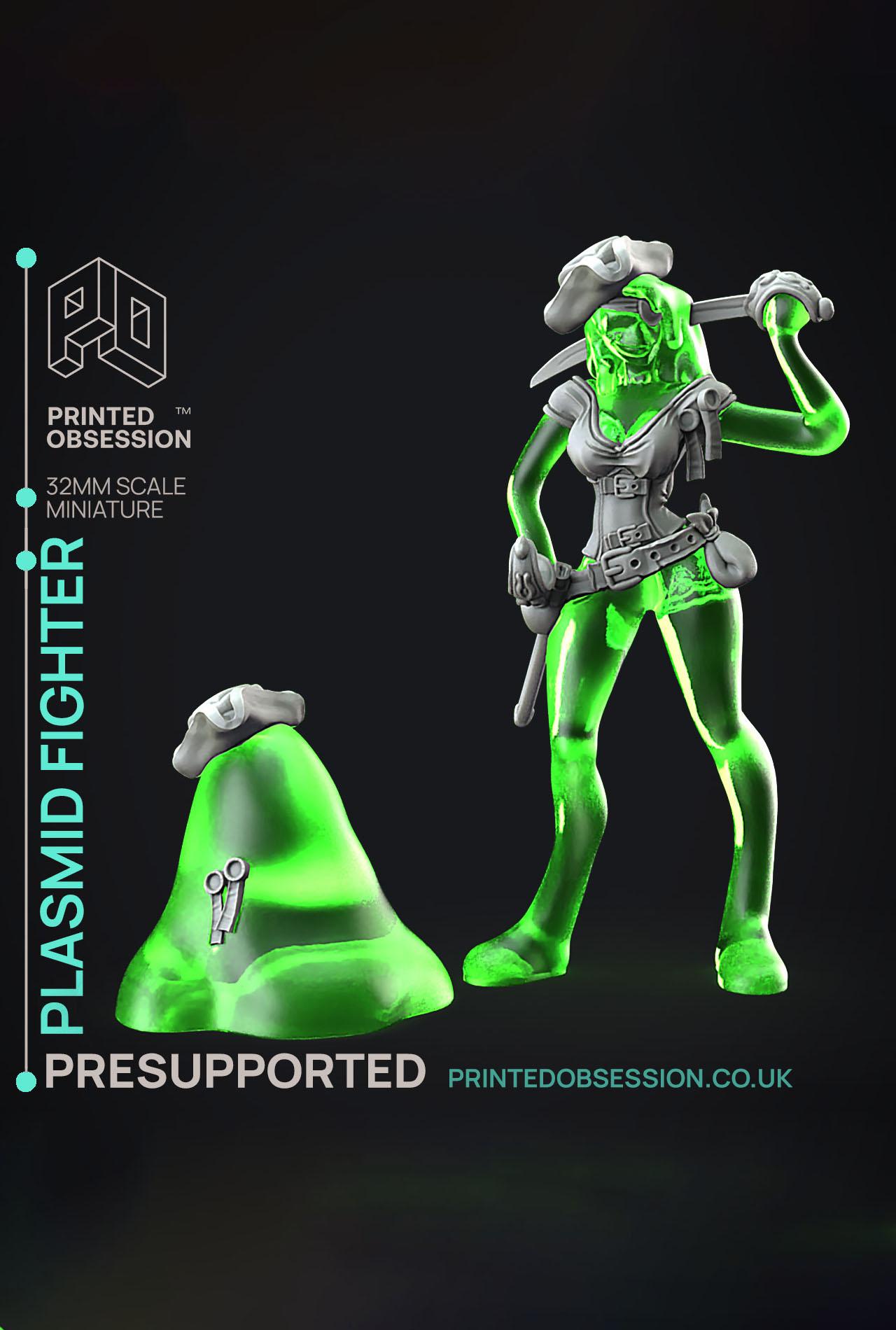 Plasmoid Pirate - Weird Shores - PRESUPPORTED - Illustrated and Stats - 32mm scale			 3d model