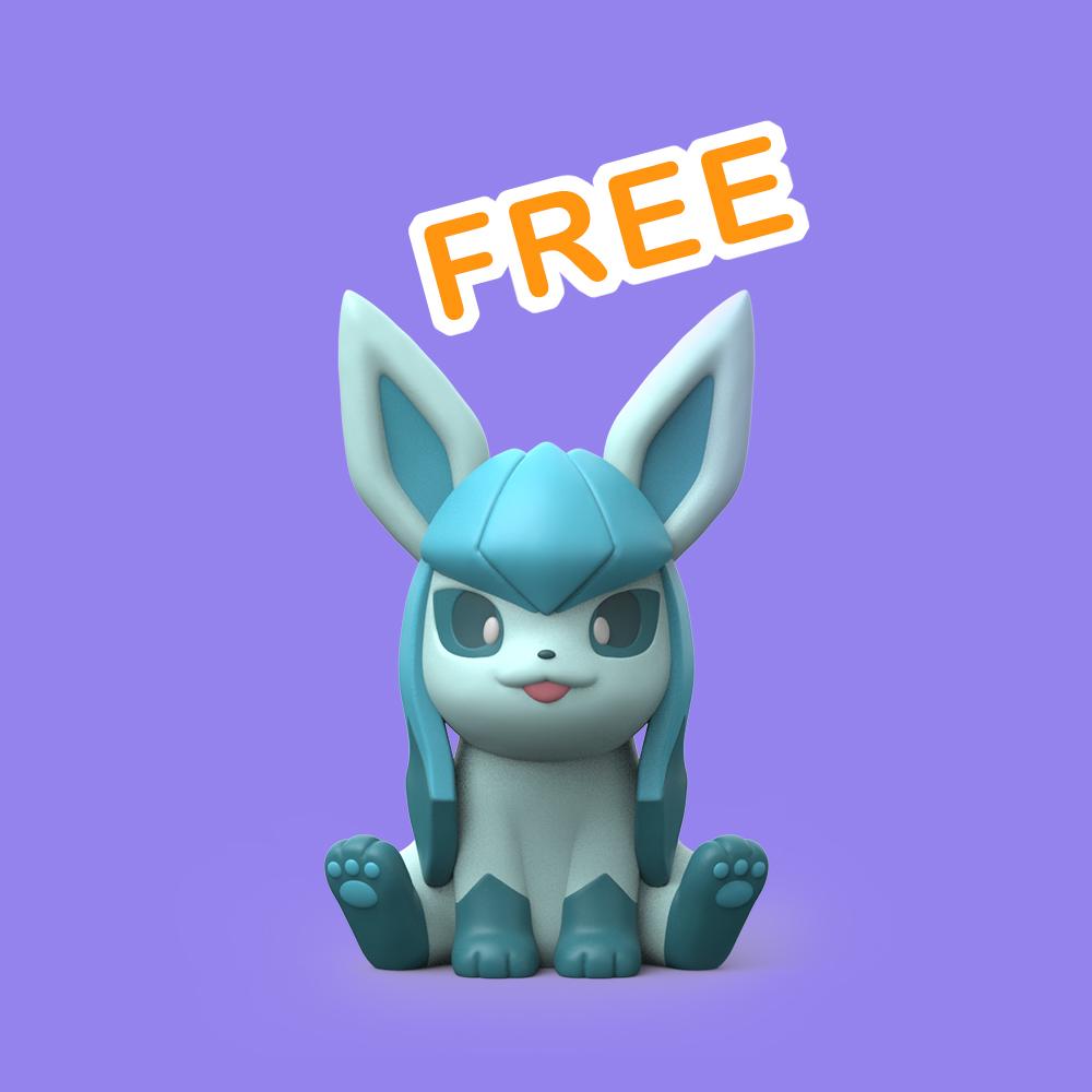 Glaceon (Easy Print No Supports) 3d model