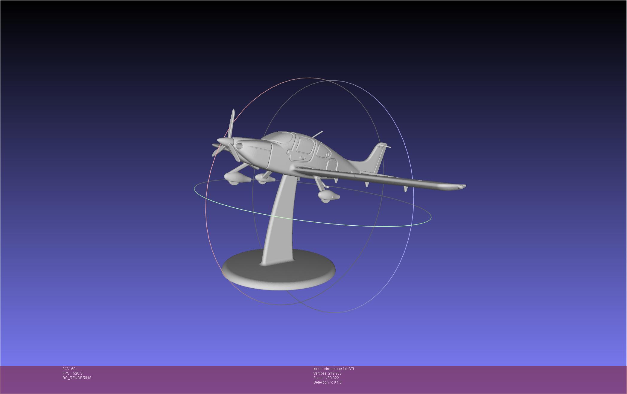 SR22 Cirrus Airplane Printable Miniature 3d model