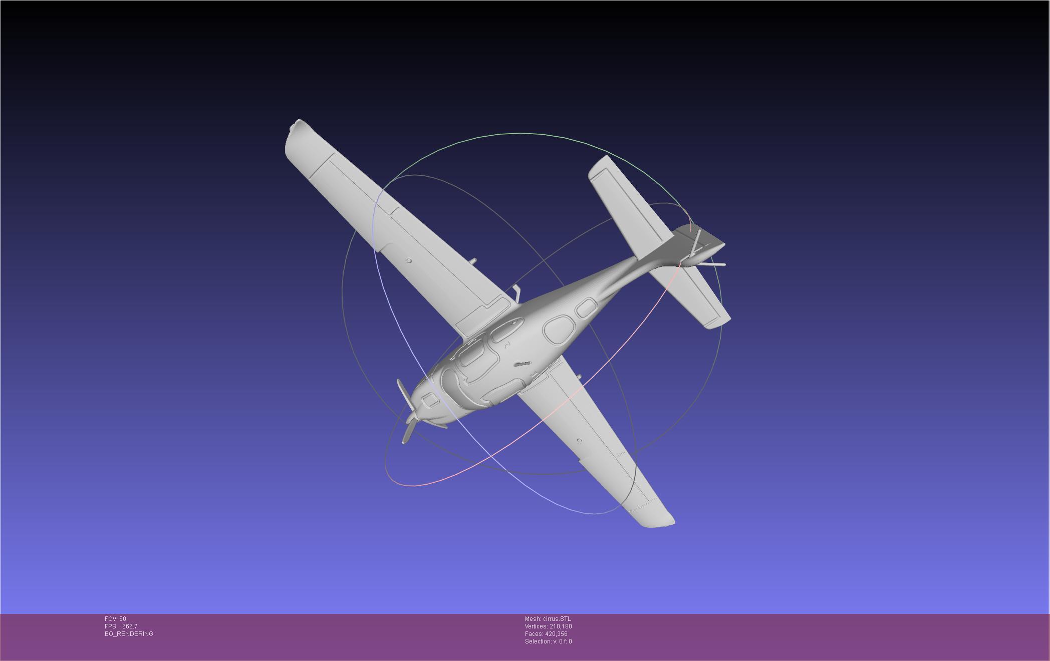 SR22 Cirrus Airplane Printable Miniature 3d model