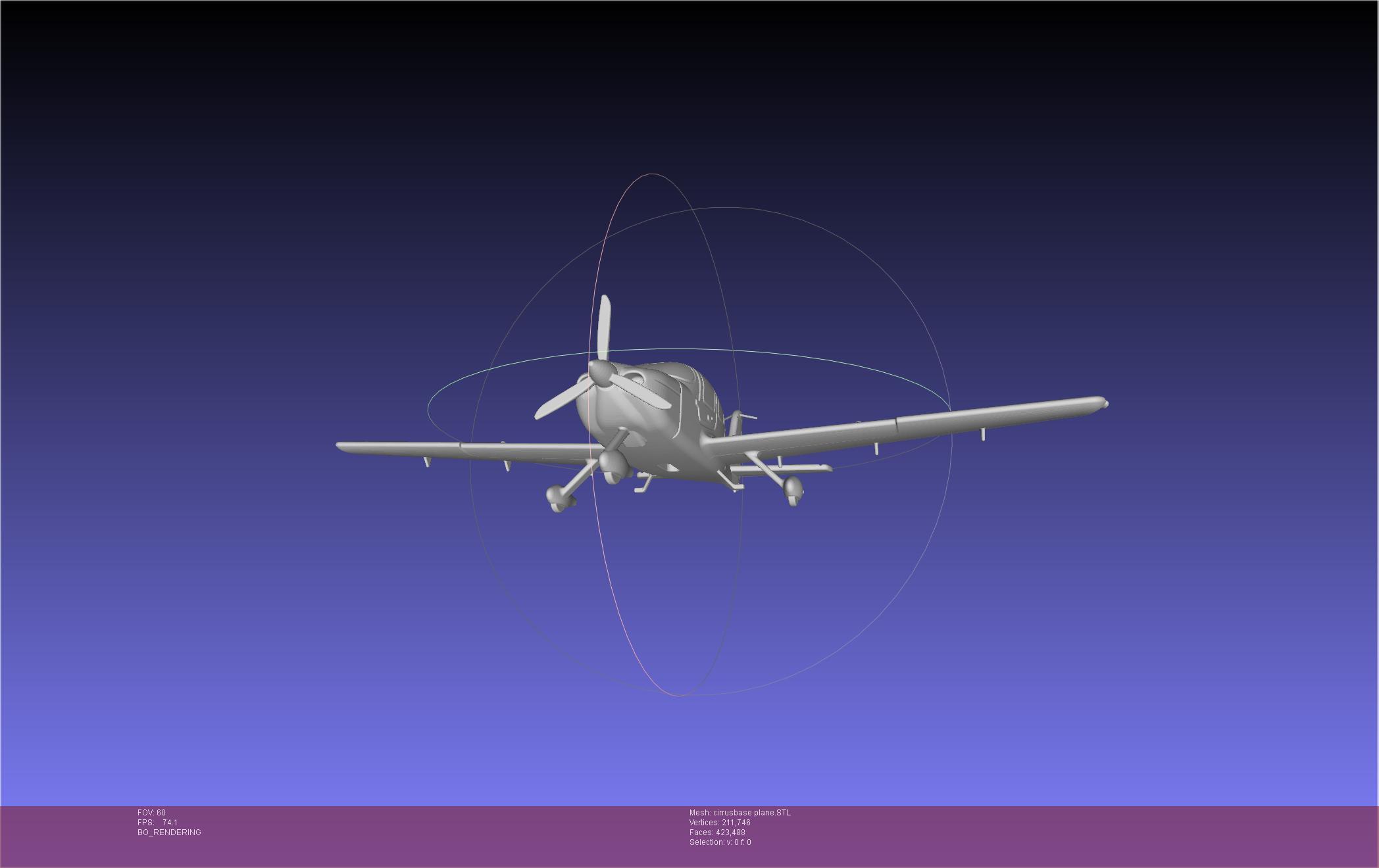 SR22 Cirrus Airplane Printable Miniature 3d model