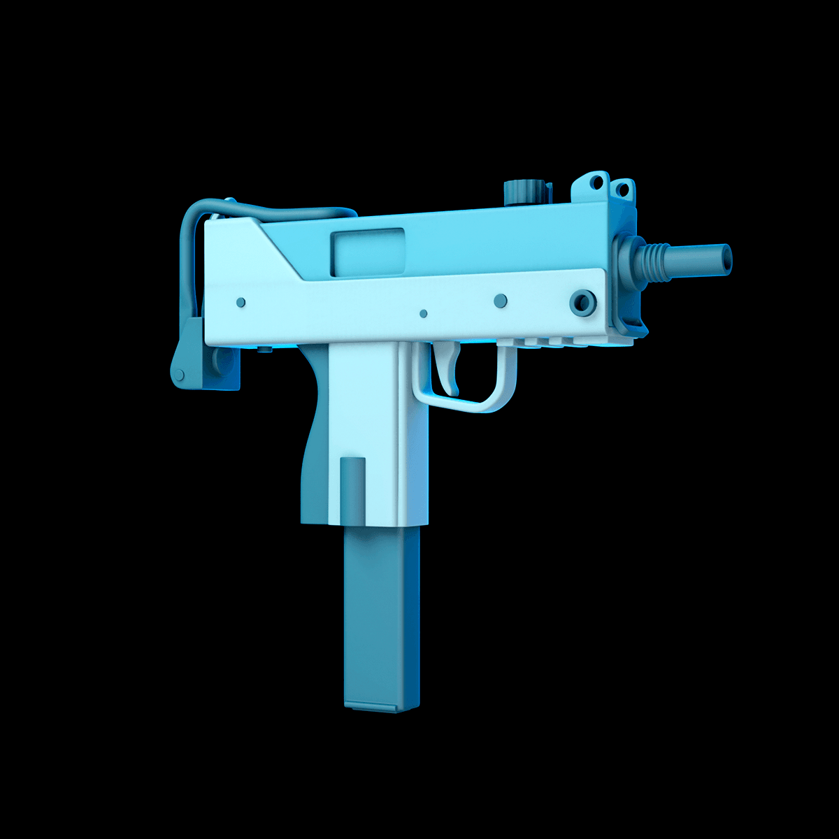 Mac10 submachine gun 3d model