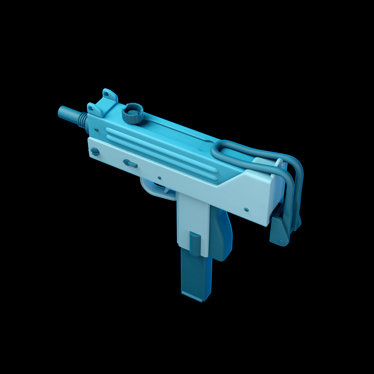 Mac10 submachine gun 3d model