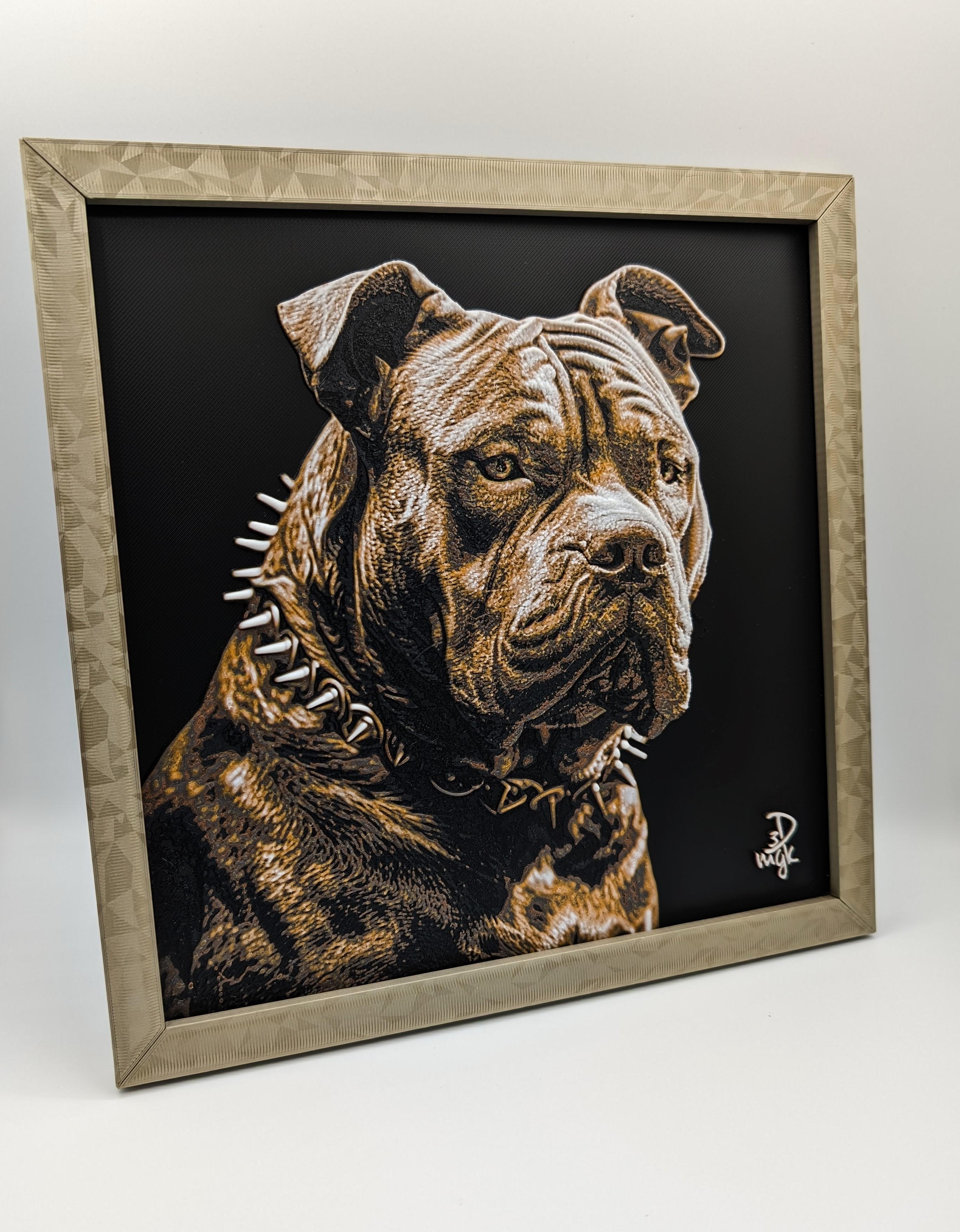 Bully the Pitbull - Hueforge Print 3d model