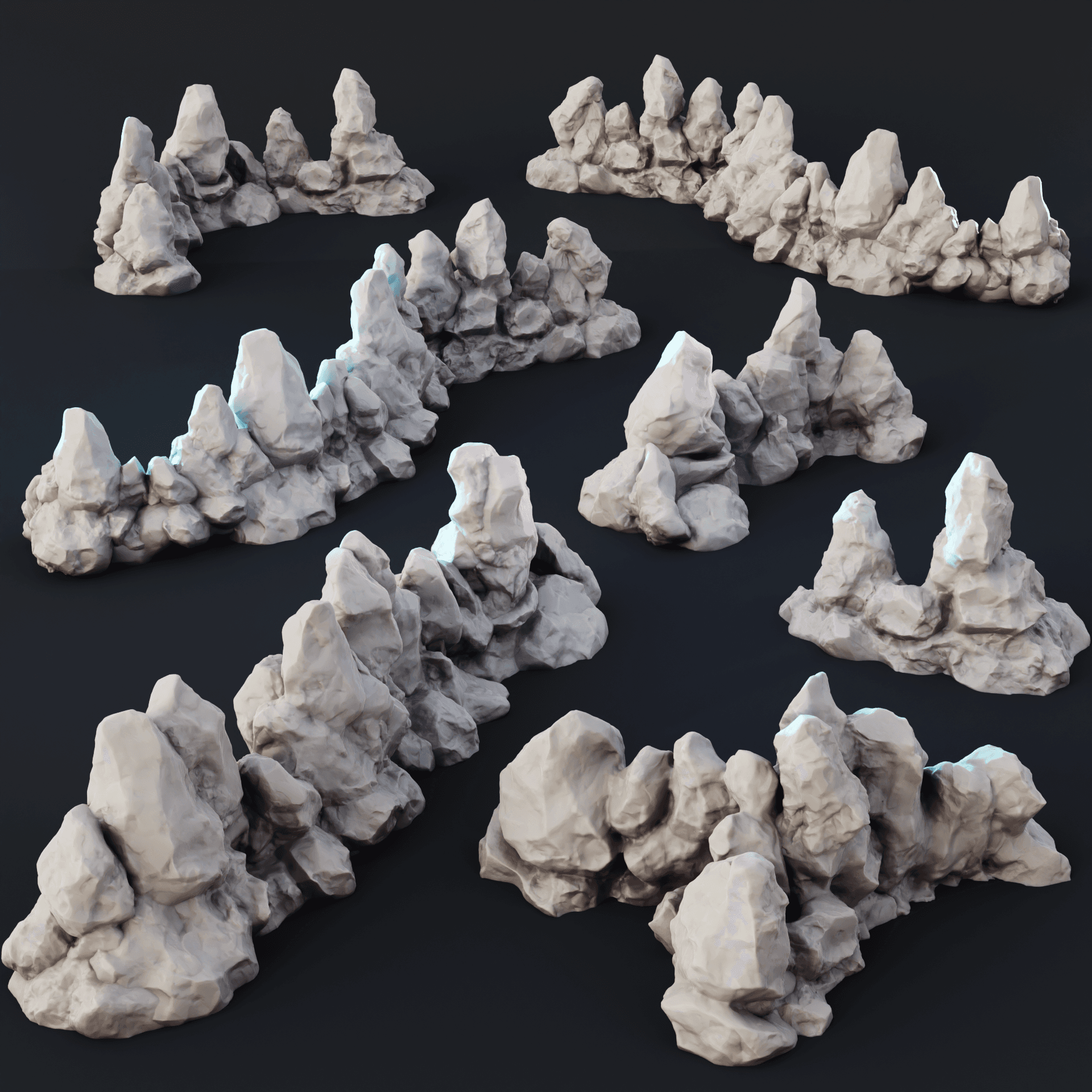 Cavern Walls Scatter 3d model