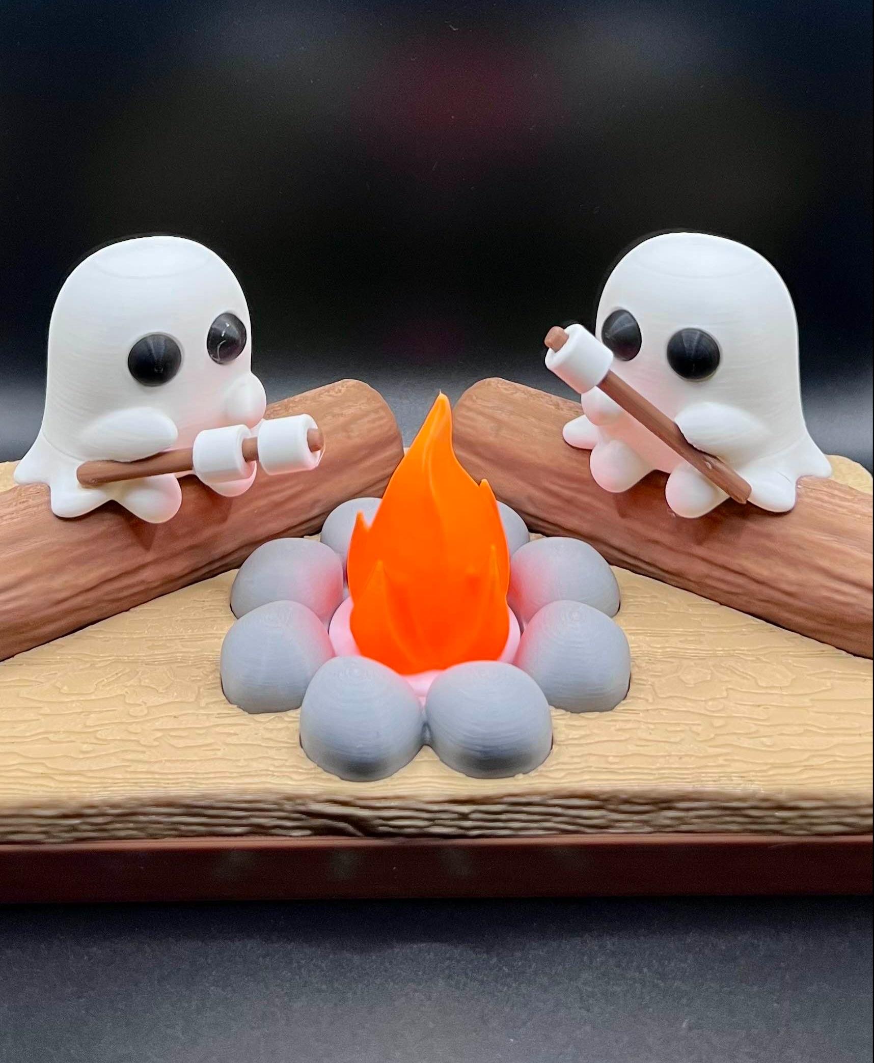 Ghostly Campfire - No supports or AMS - Tea Light 3d model