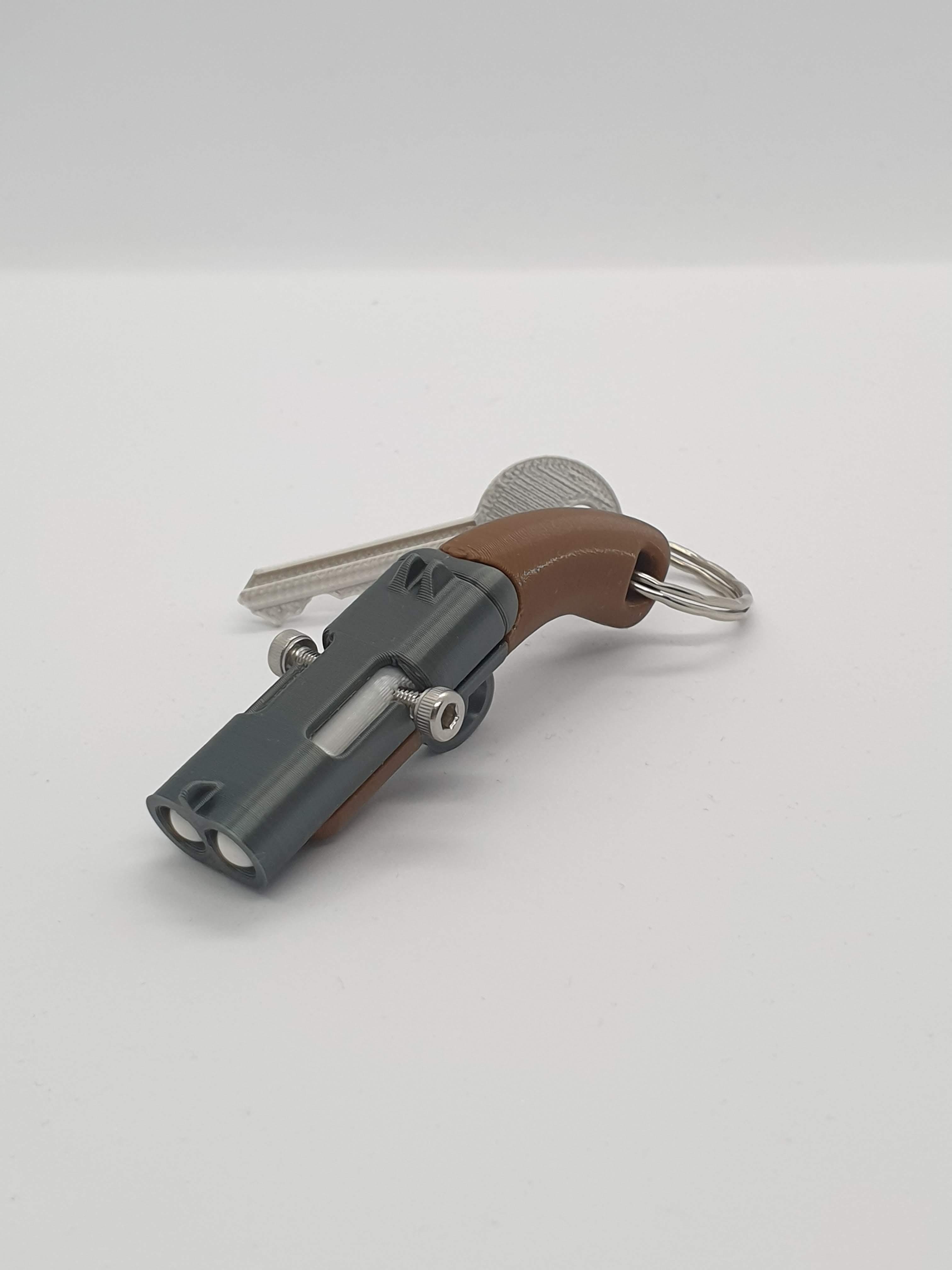 Double Barrel Shotgun Keychain 3d model