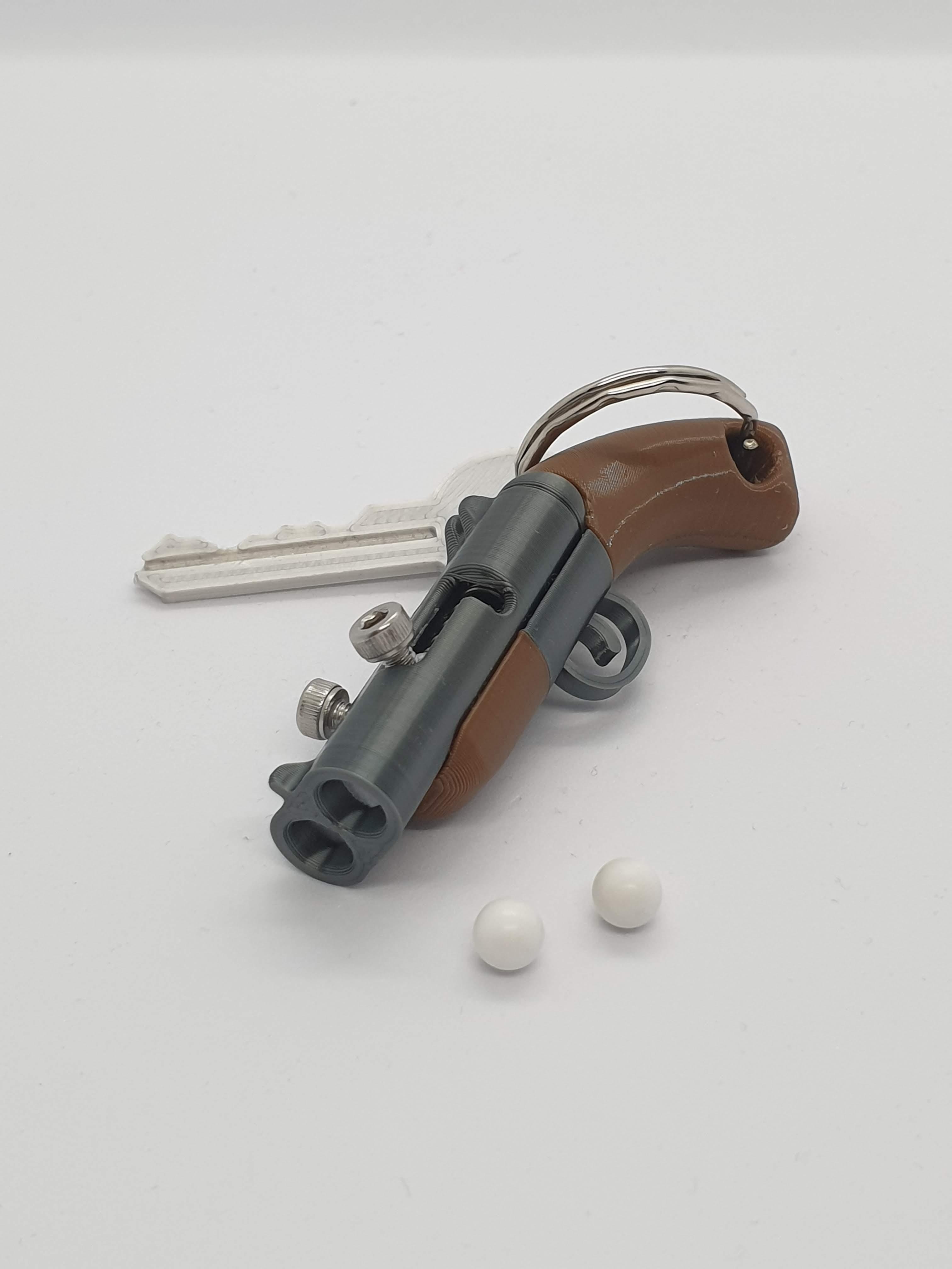 Double Barrel Shotgun Keychain 3d model