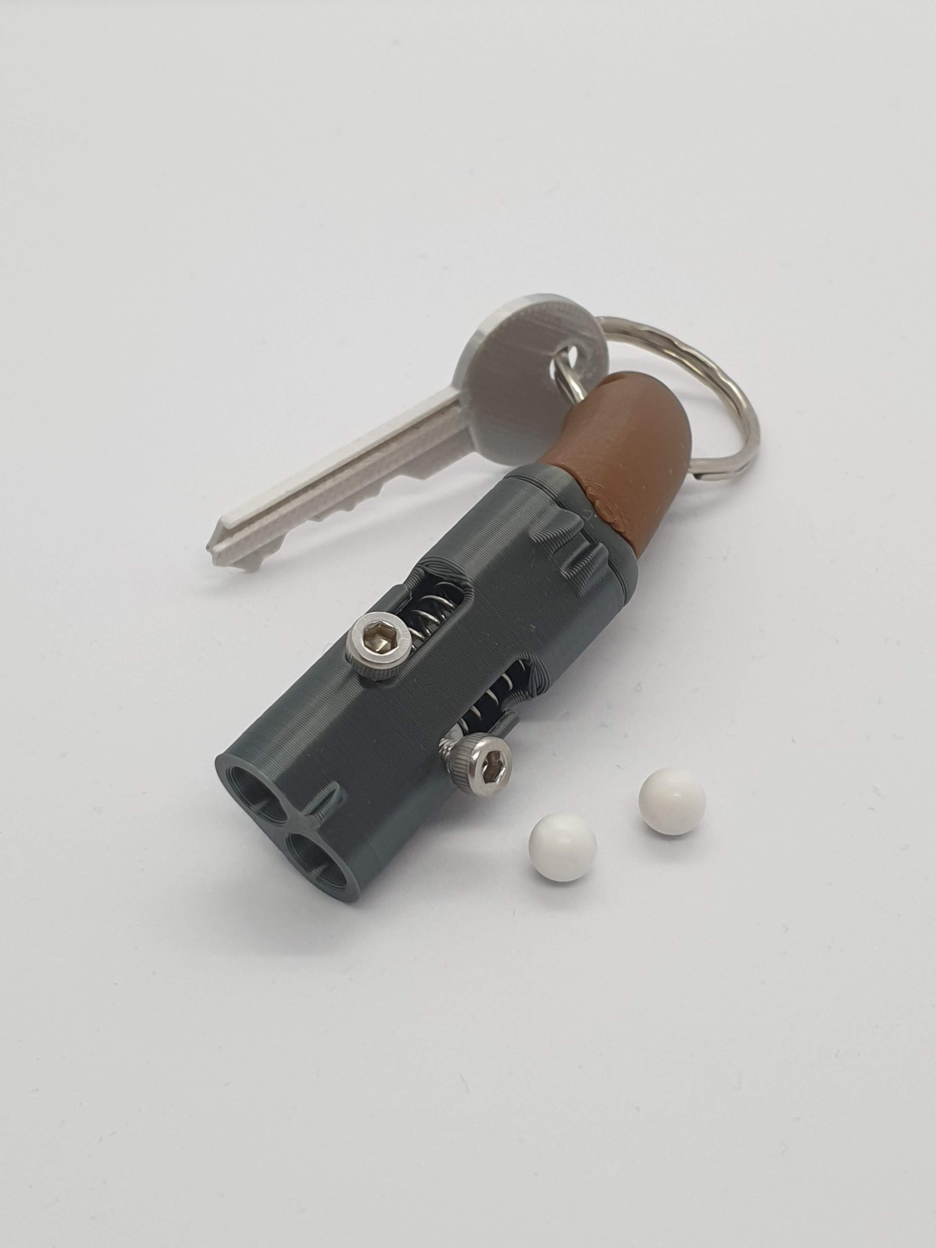 Double Barrel Shotgun Keychain 3d model