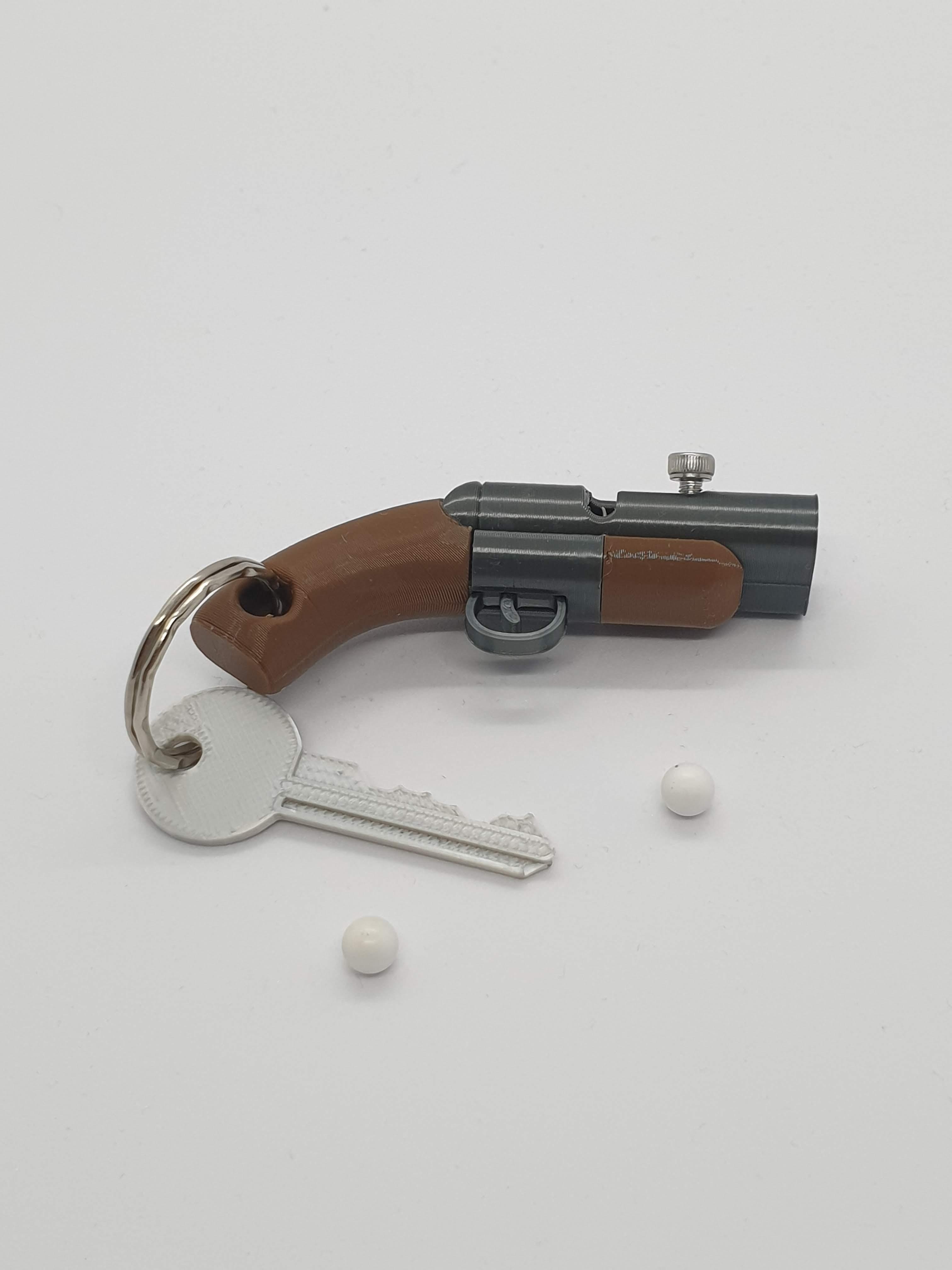 Double Barrel Shotgun Keychain 3d model