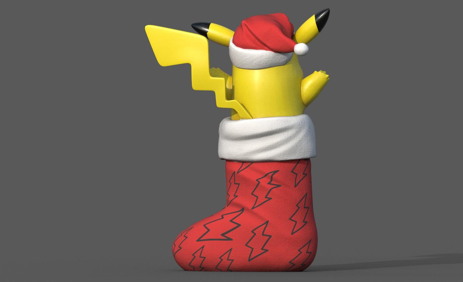 Christmas Stocking Pikachu 3d model