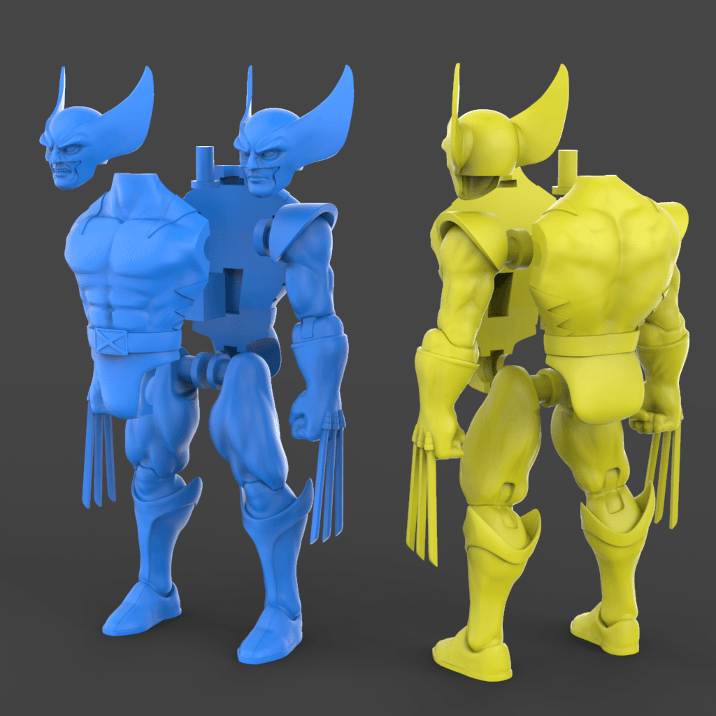 Wolverine Action Figure 3d model