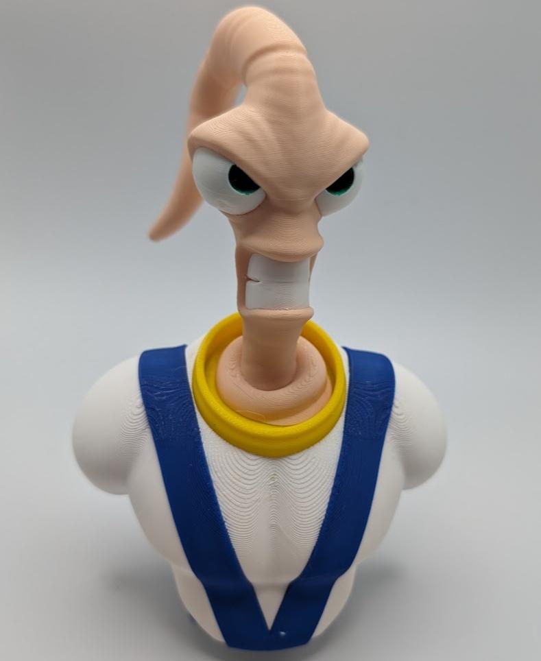 Earthworm Jim Bust  3d model