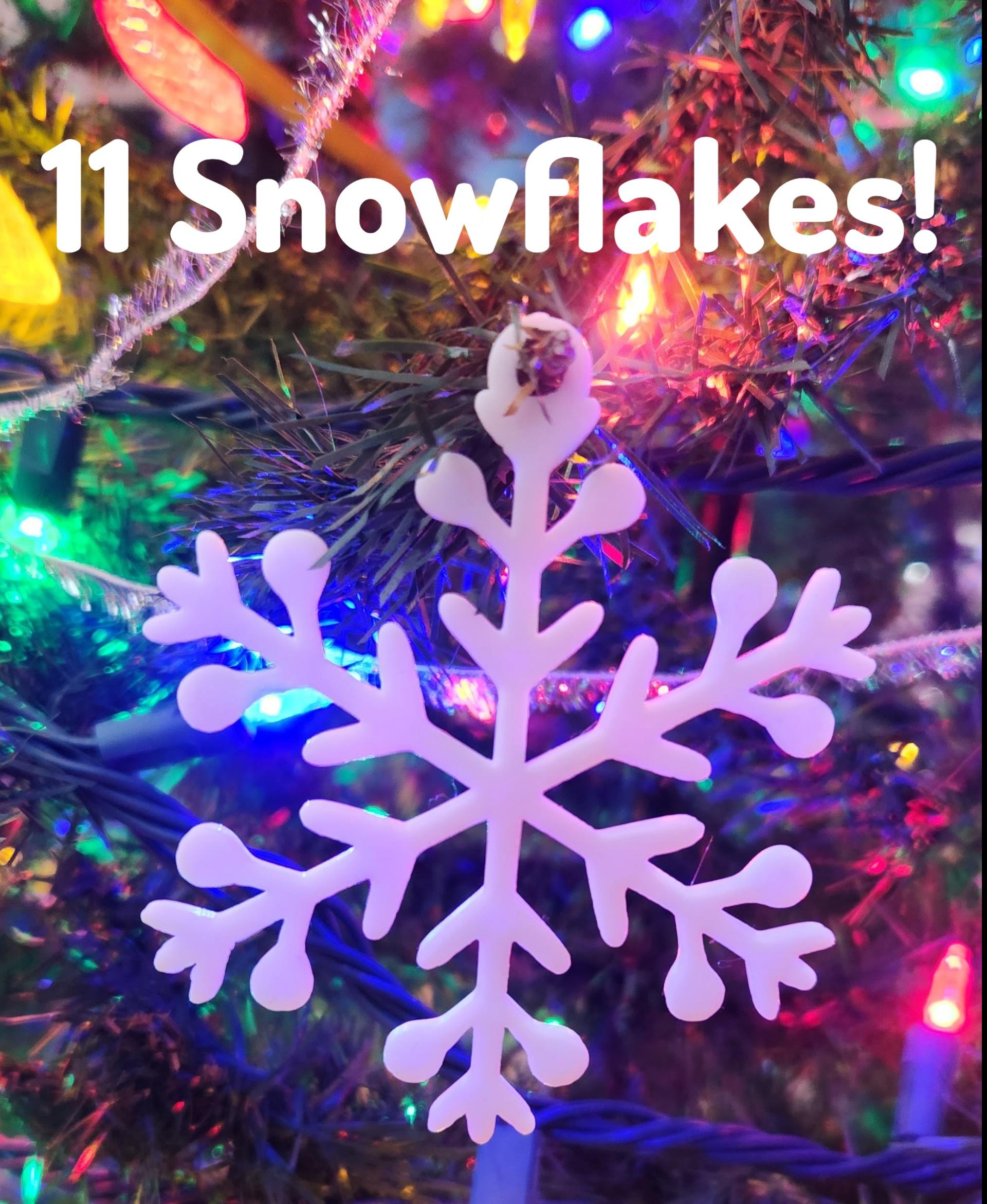 11 Snowflake Ornaments with loops 3d model