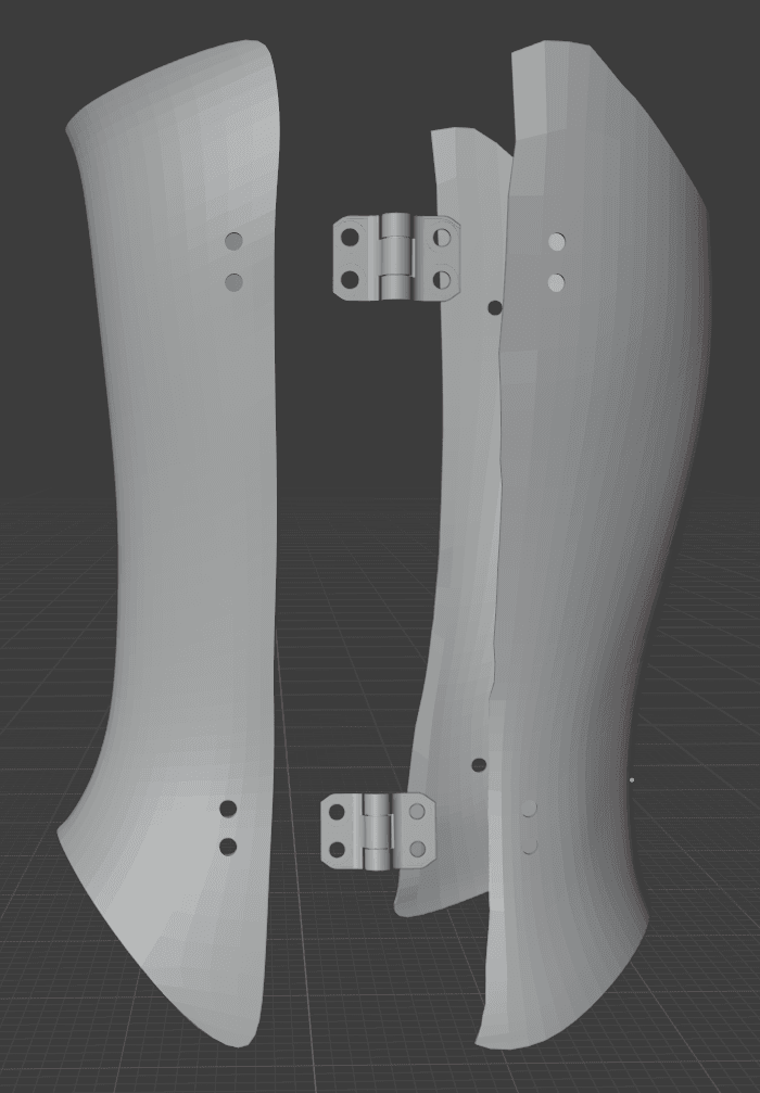 Greaves, Platelegs, Medieval, Knight Leg Armor/Armour 3d model