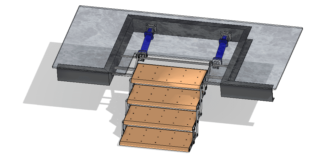 Automatic Foldable Stair 3d model