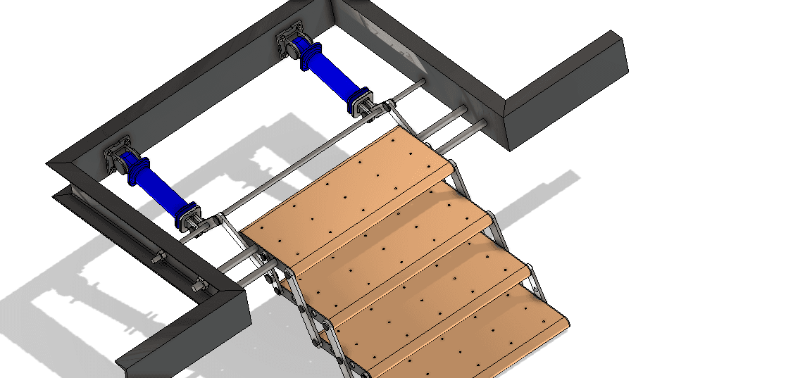 Automatic Foldable Stair 3d model