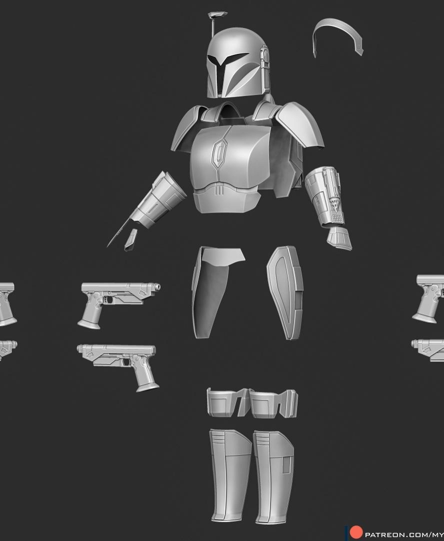 Bo Katan full body armor 3d model