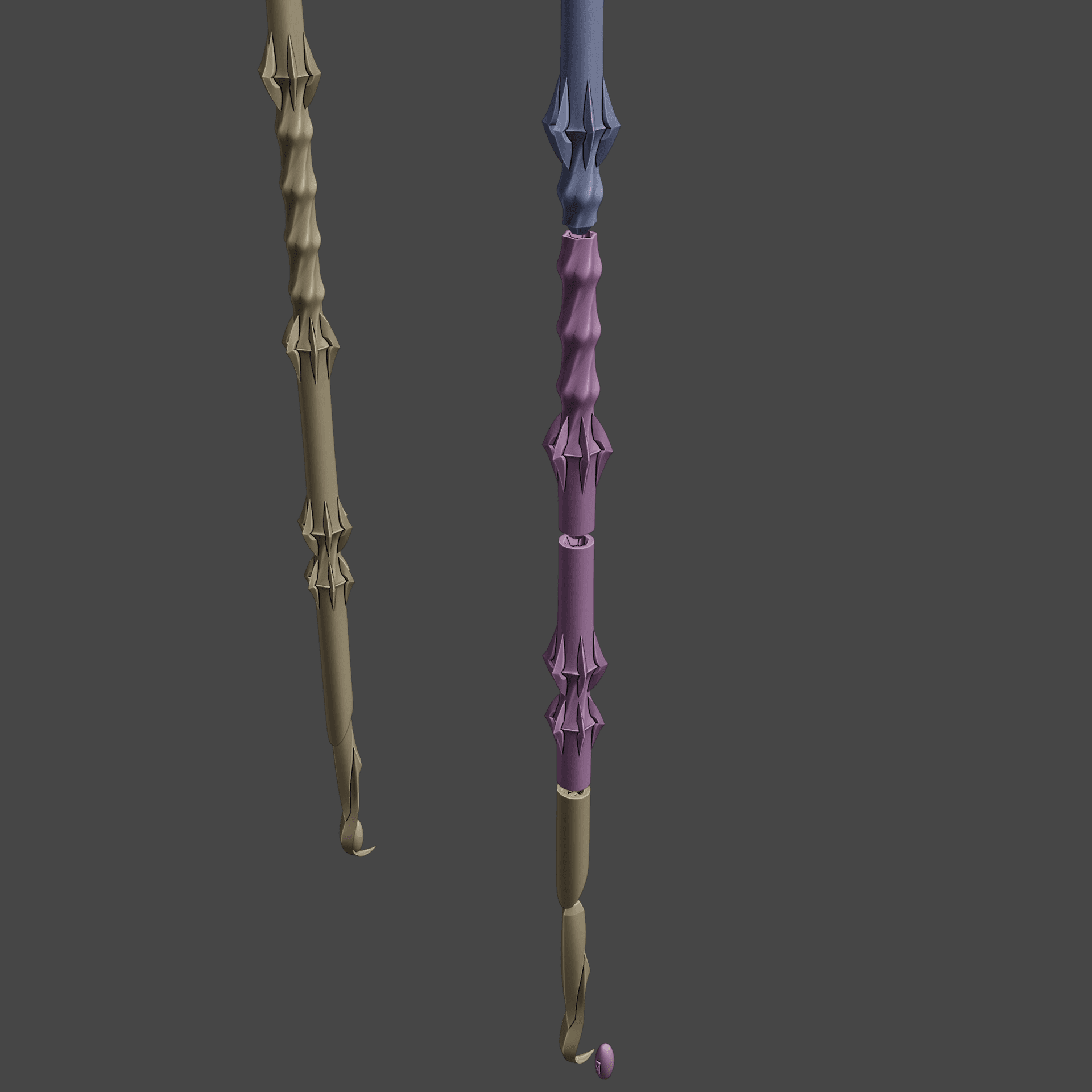 Fantasy Woe Corzador Staff from Baldurs Gate 3 3d model