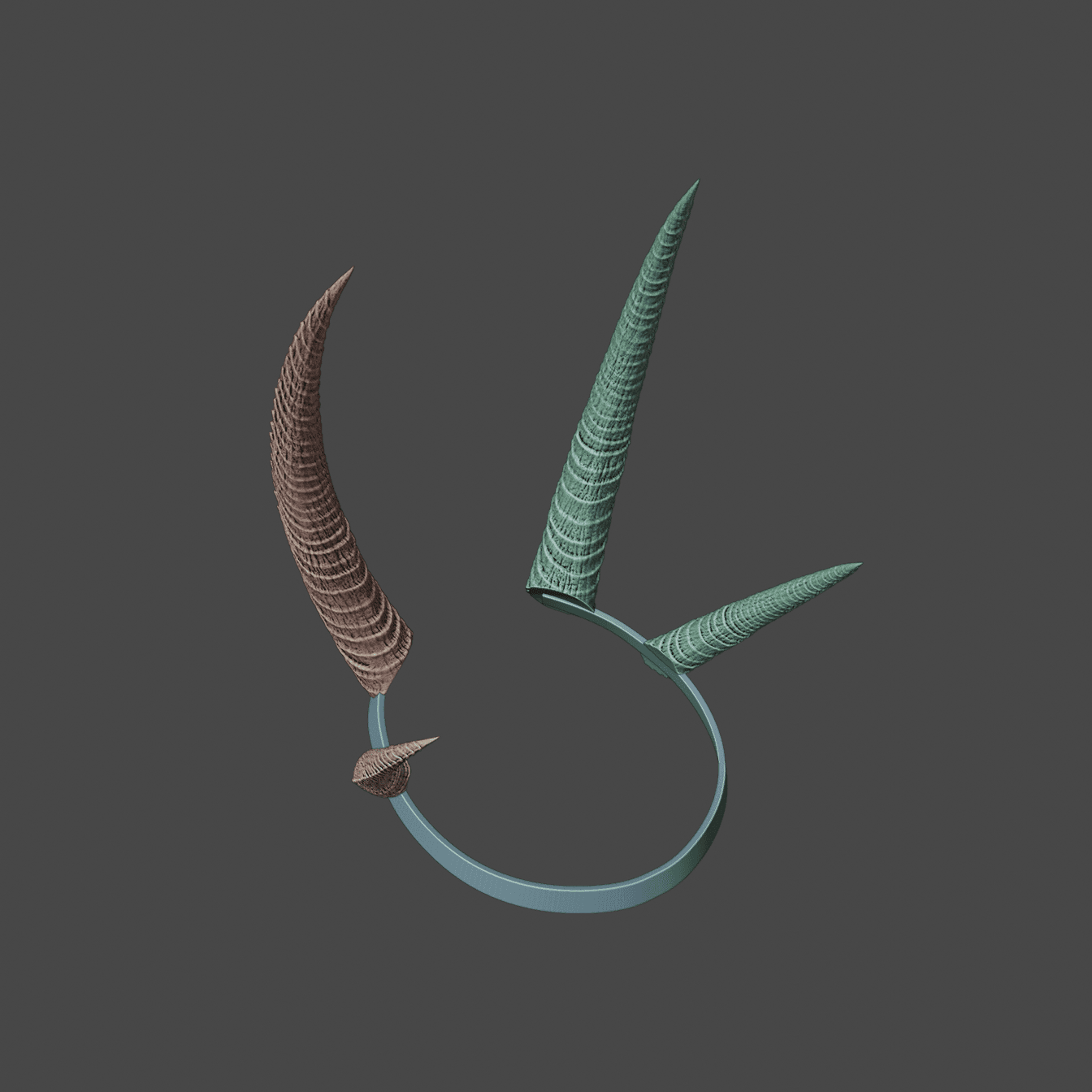 FANTASY MIZORA HORNS SET BALDURS GATE 3 3d model