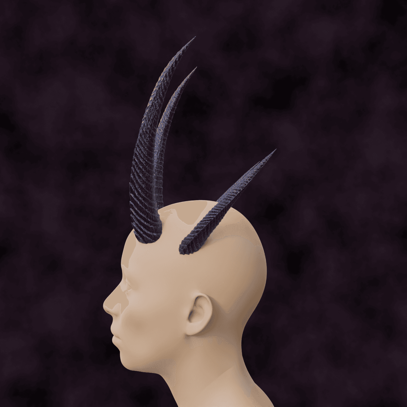 FANTASY MIZORA HORNS SET BALDURS GATE 3 3d model