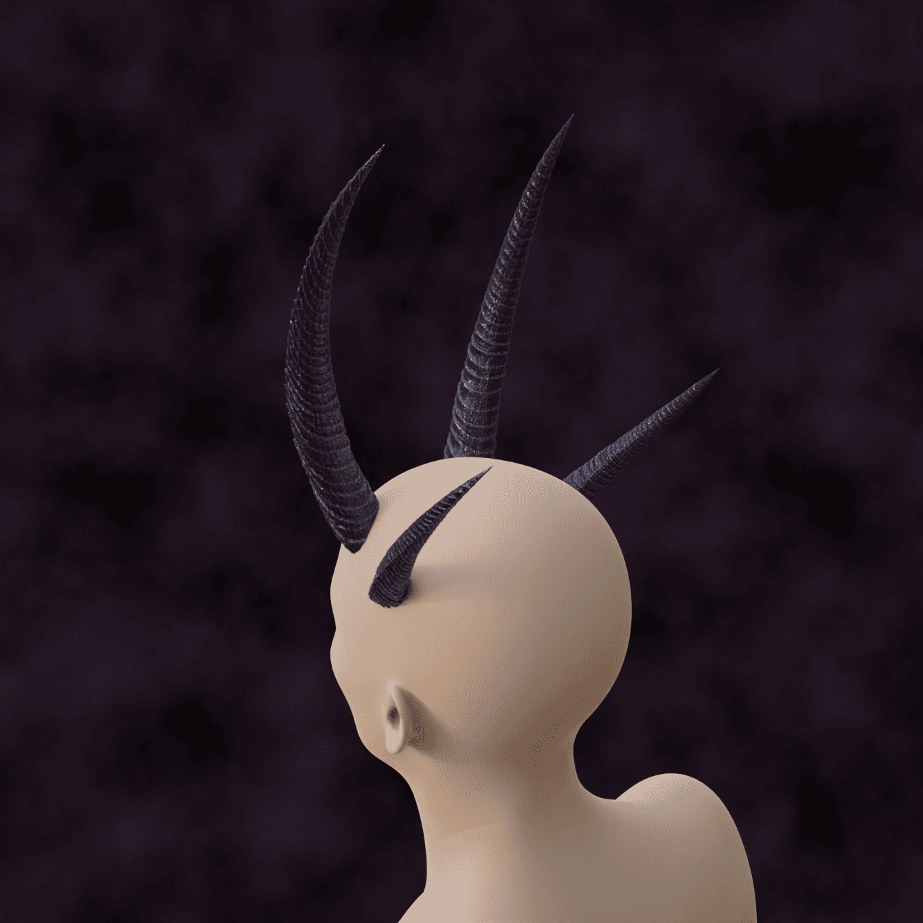 FANTASY MIZORA HORNS SET BALDURS GATE 3 3d model