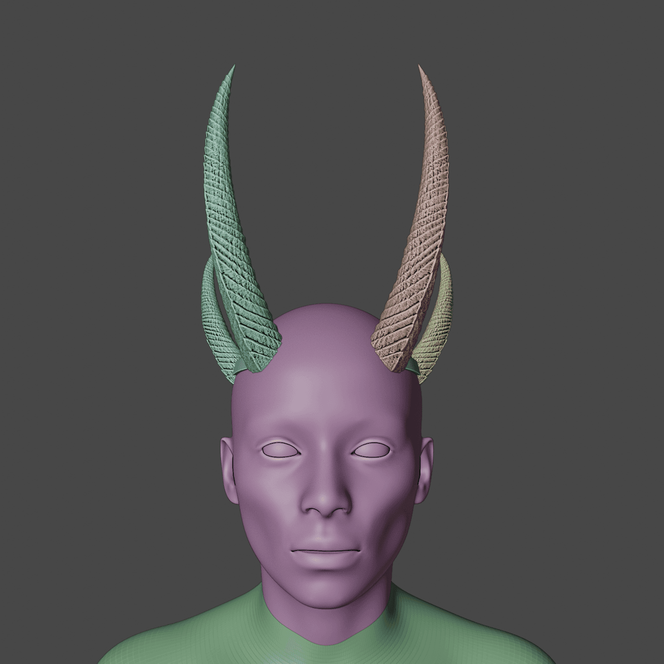 FANTASY MIZORA HORNS SET BALDURS GATE 3 3d model