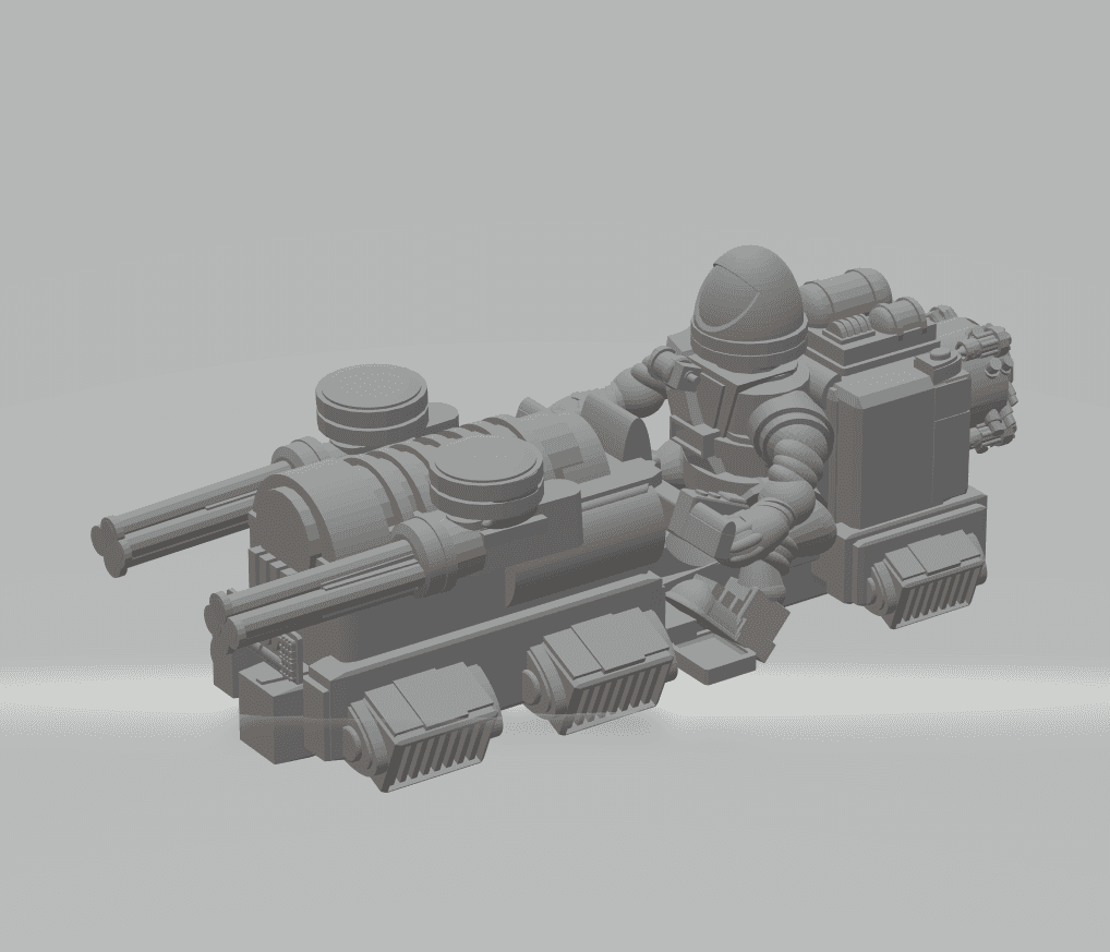 FHW: Dairr Jet Bike Heavy Twin Miniguns 3d model