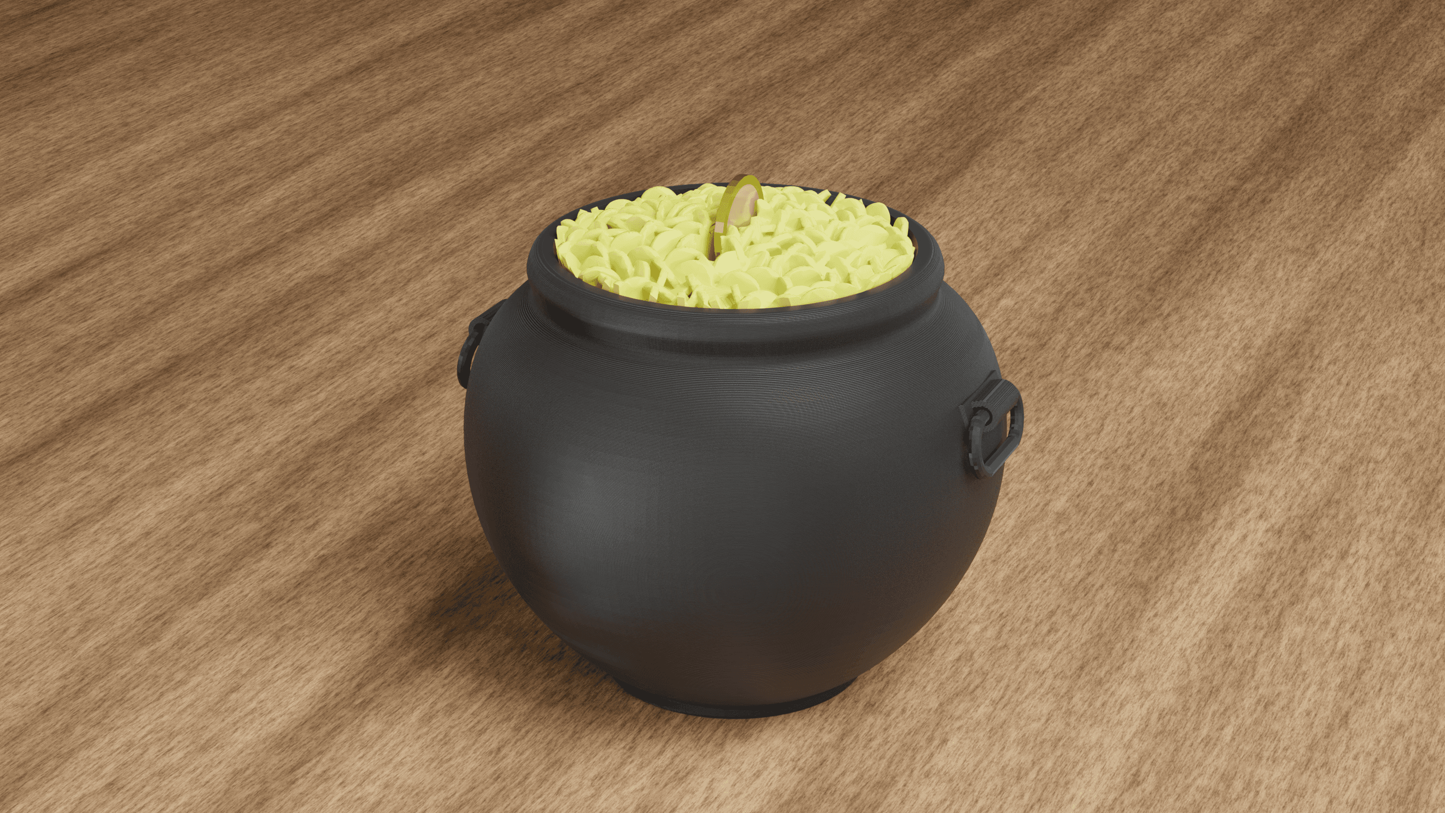 Gold Pot (Remix of Piggy Bank - Minimalistic Style) for #StPatricksRemix 3d model