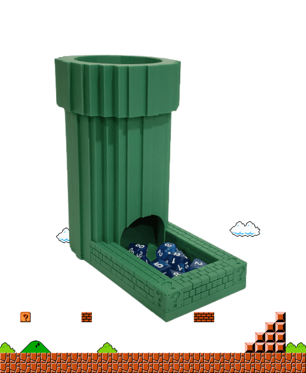 Dice Tower - Super Mario Bros. PIXEL Tube 3d model